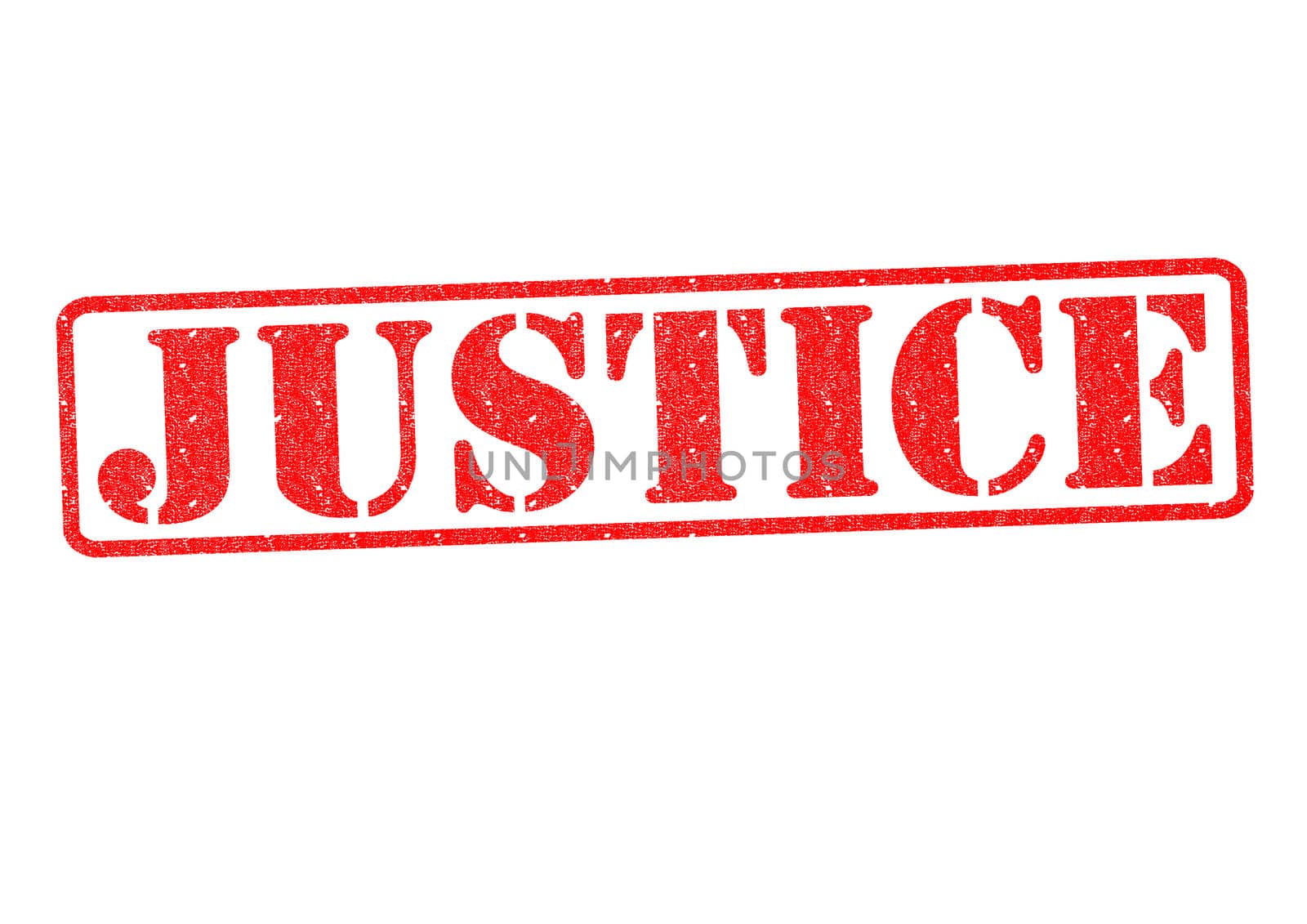JUSTICE Rubber Stamp over a white background.
