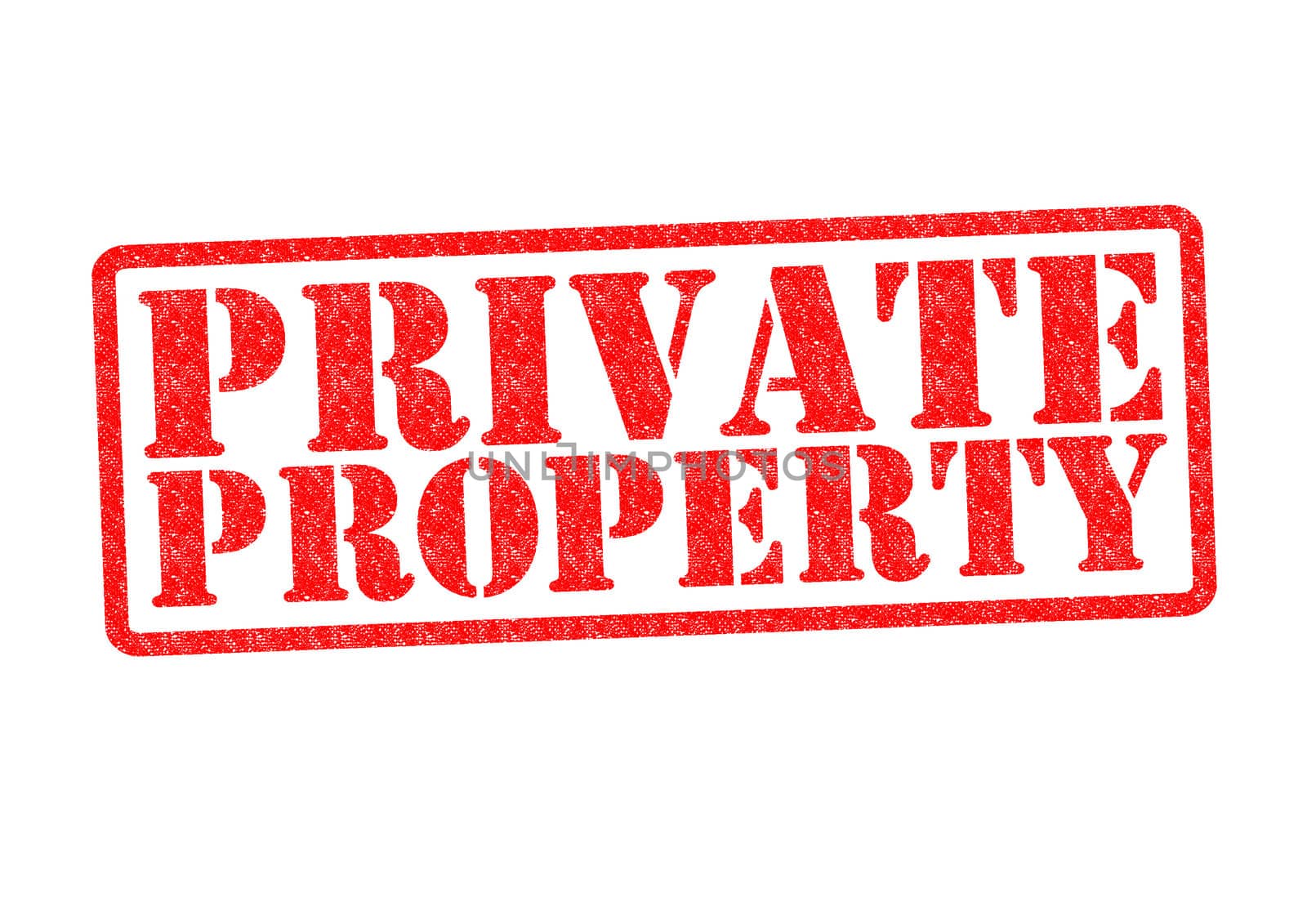 PRIVATE PROPERTY Rubber Stamp over a white background.