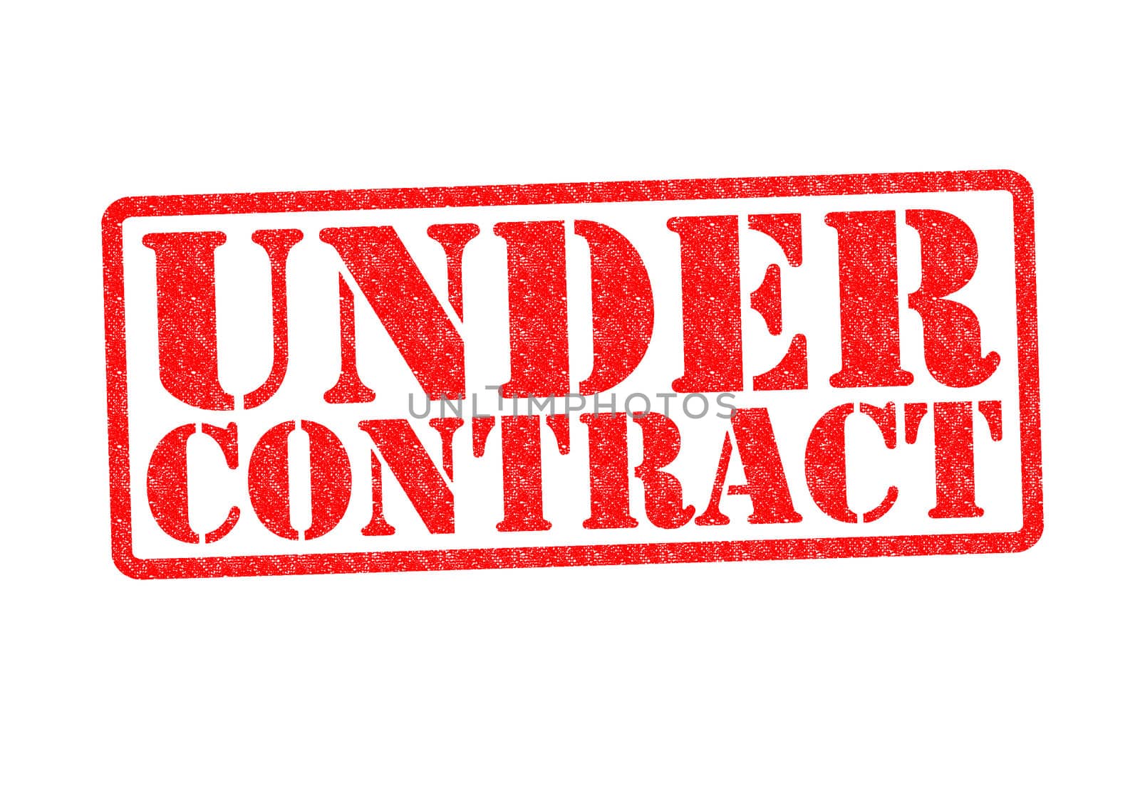 UNDER CONTRACT Rubber Stamp over a white background.