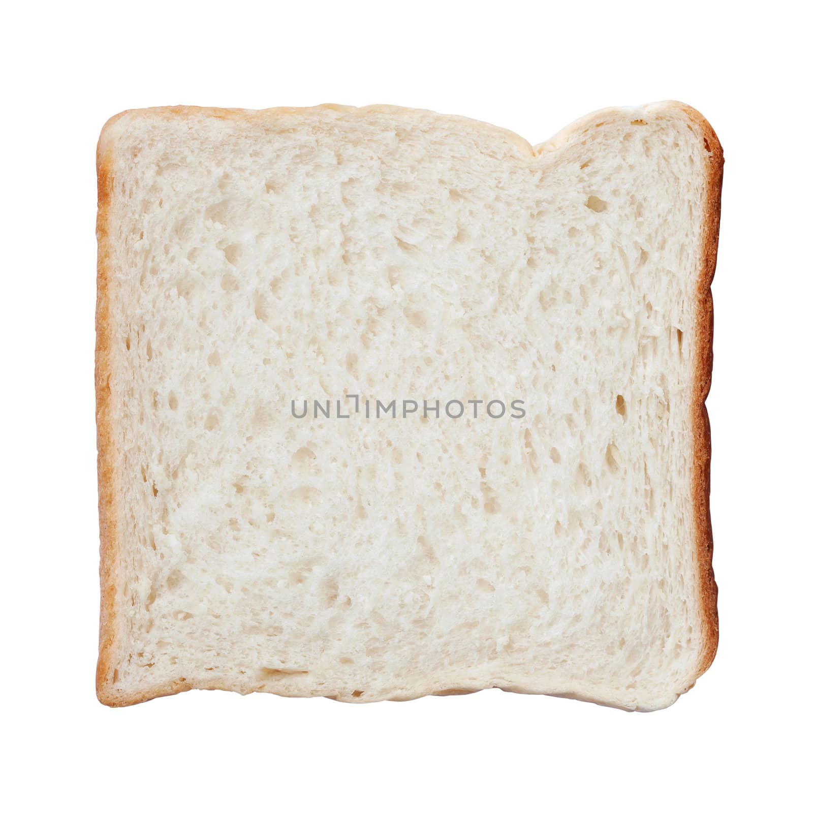 Bread slice isolated on white