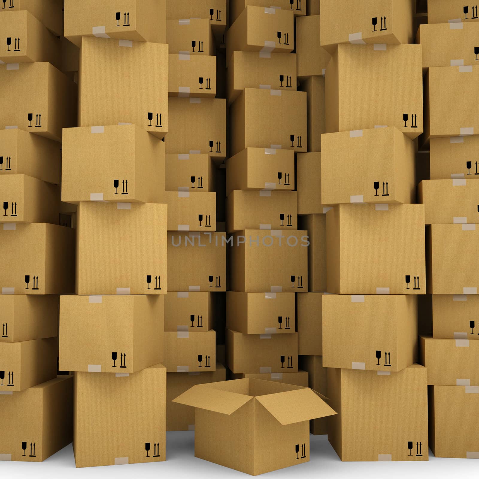 Cardboard boxes by cherezoff
