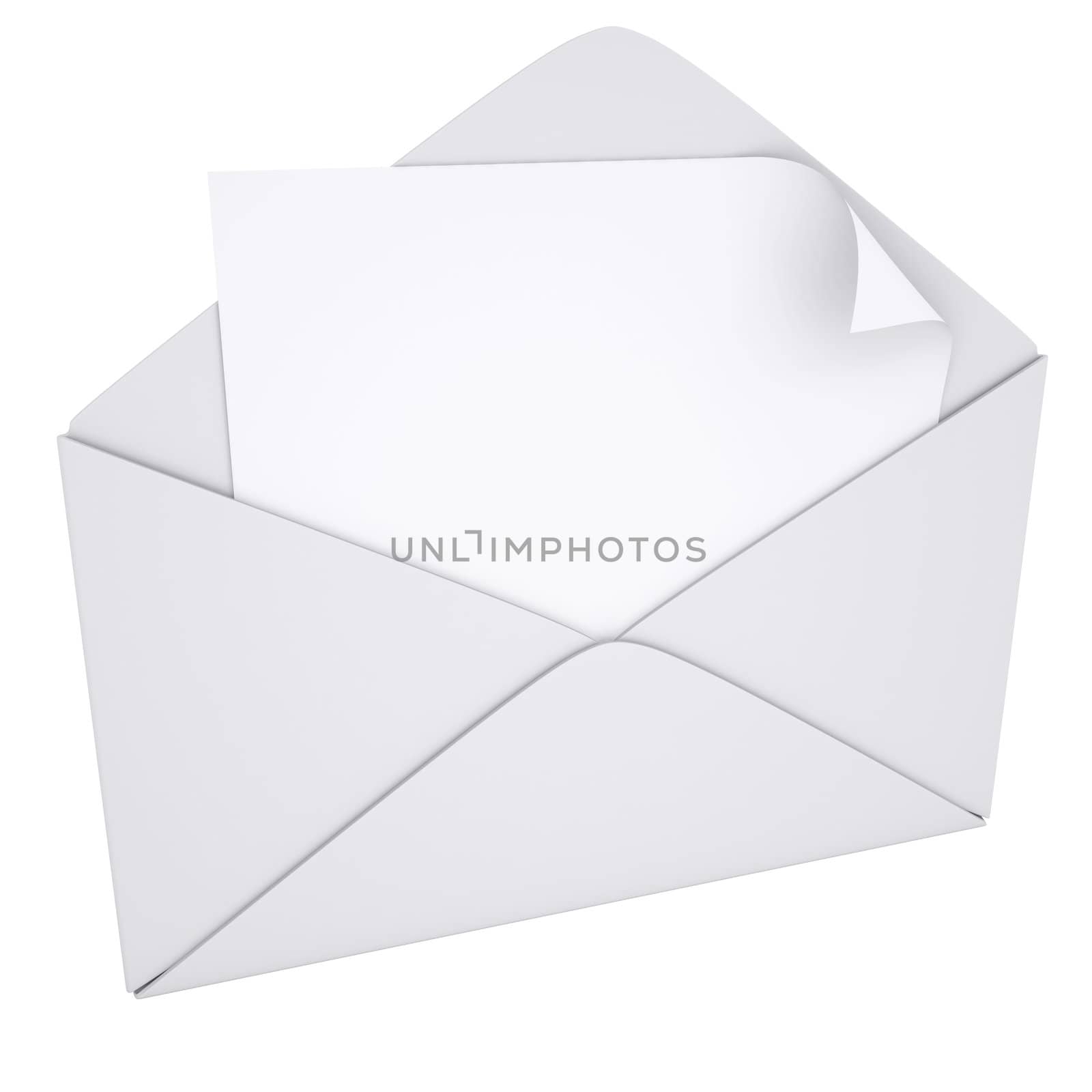 Sheet of paper in an envelope by cherezoff