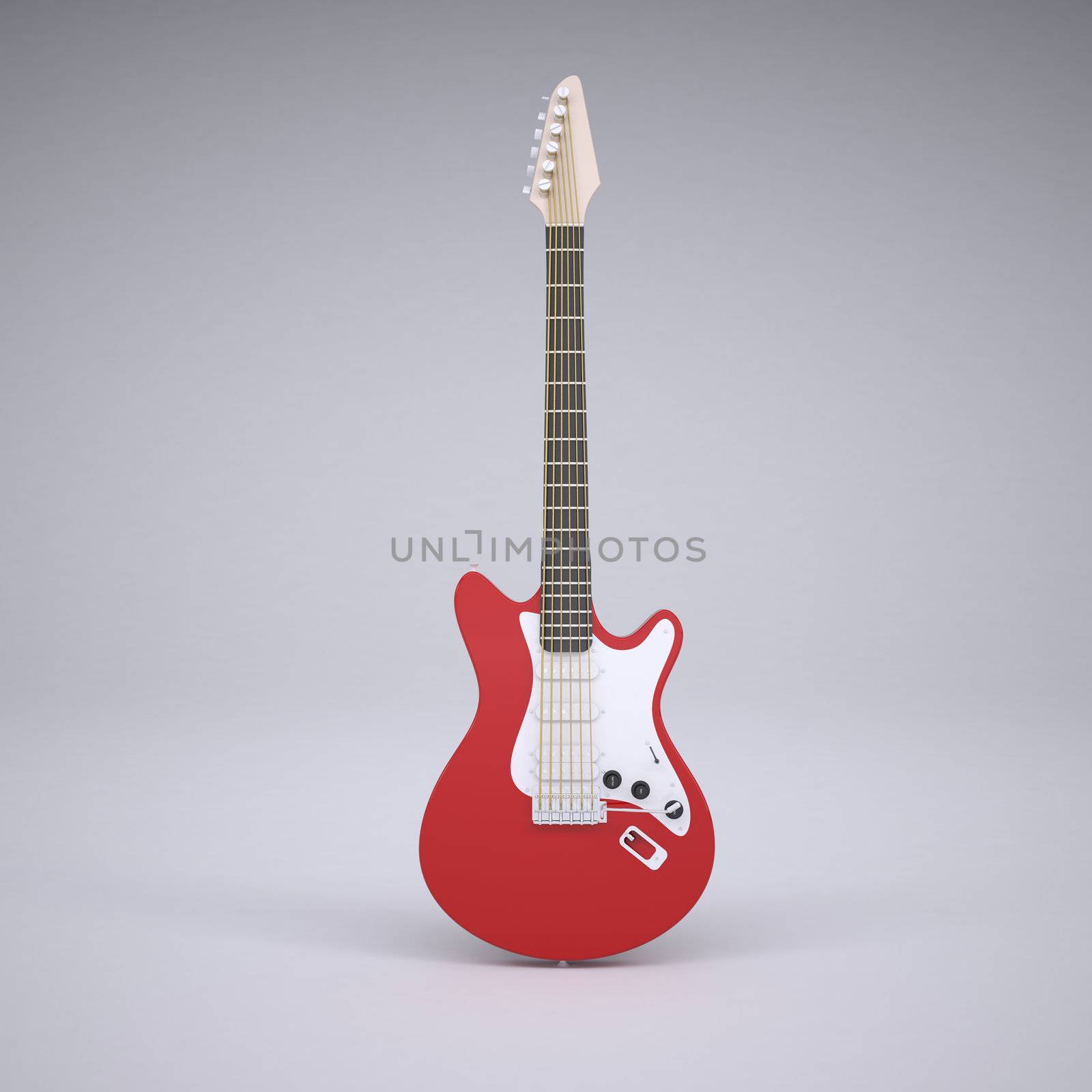 Red electric guitar by cherezoff