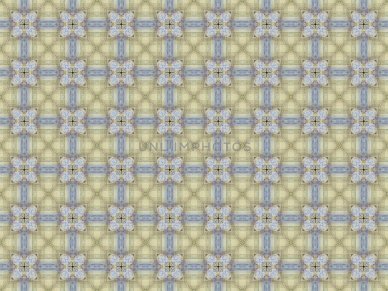 Vintage shabby background with classy patterns. Geometric or floral pattern on paper texture in grunge style.