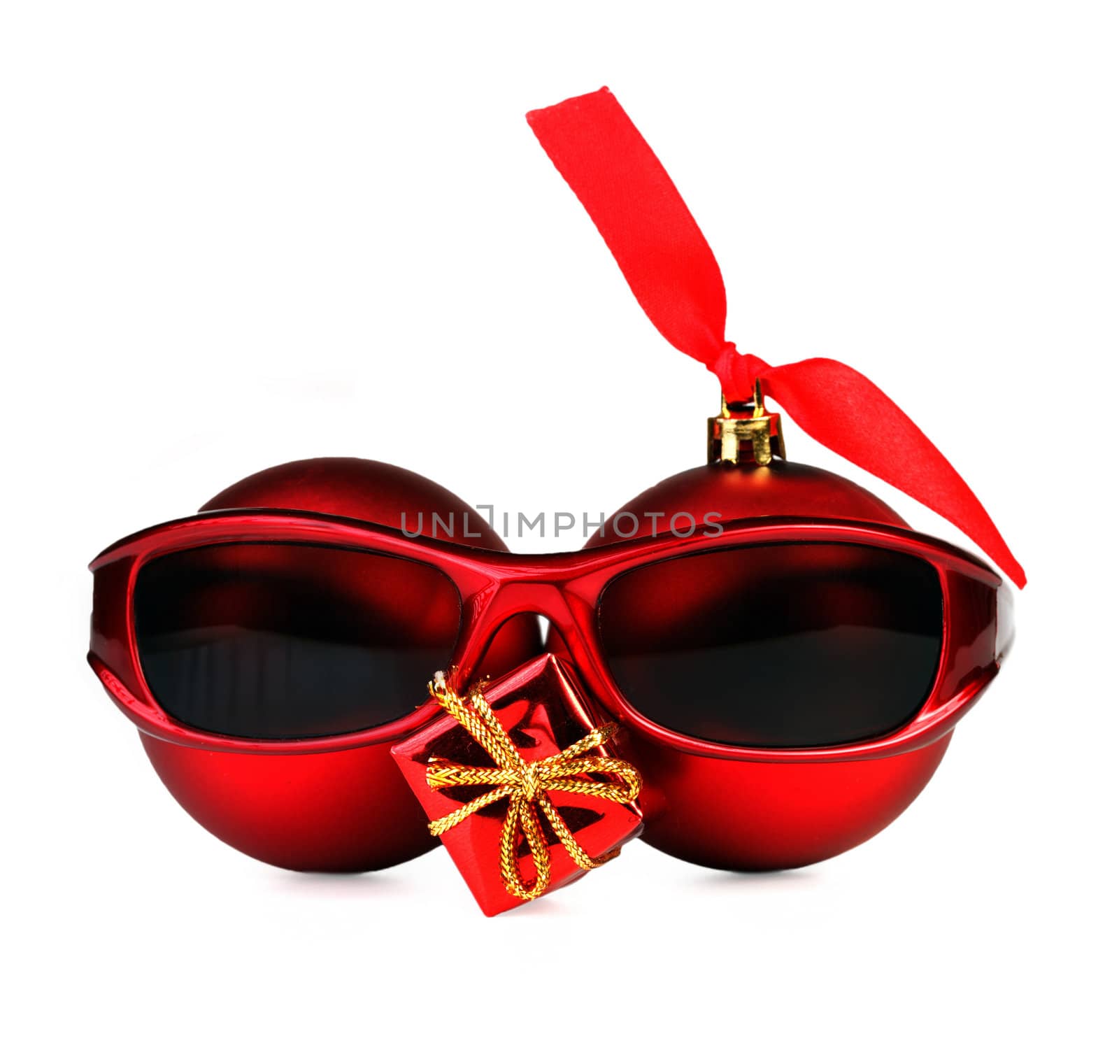 Christmas decoration on white background