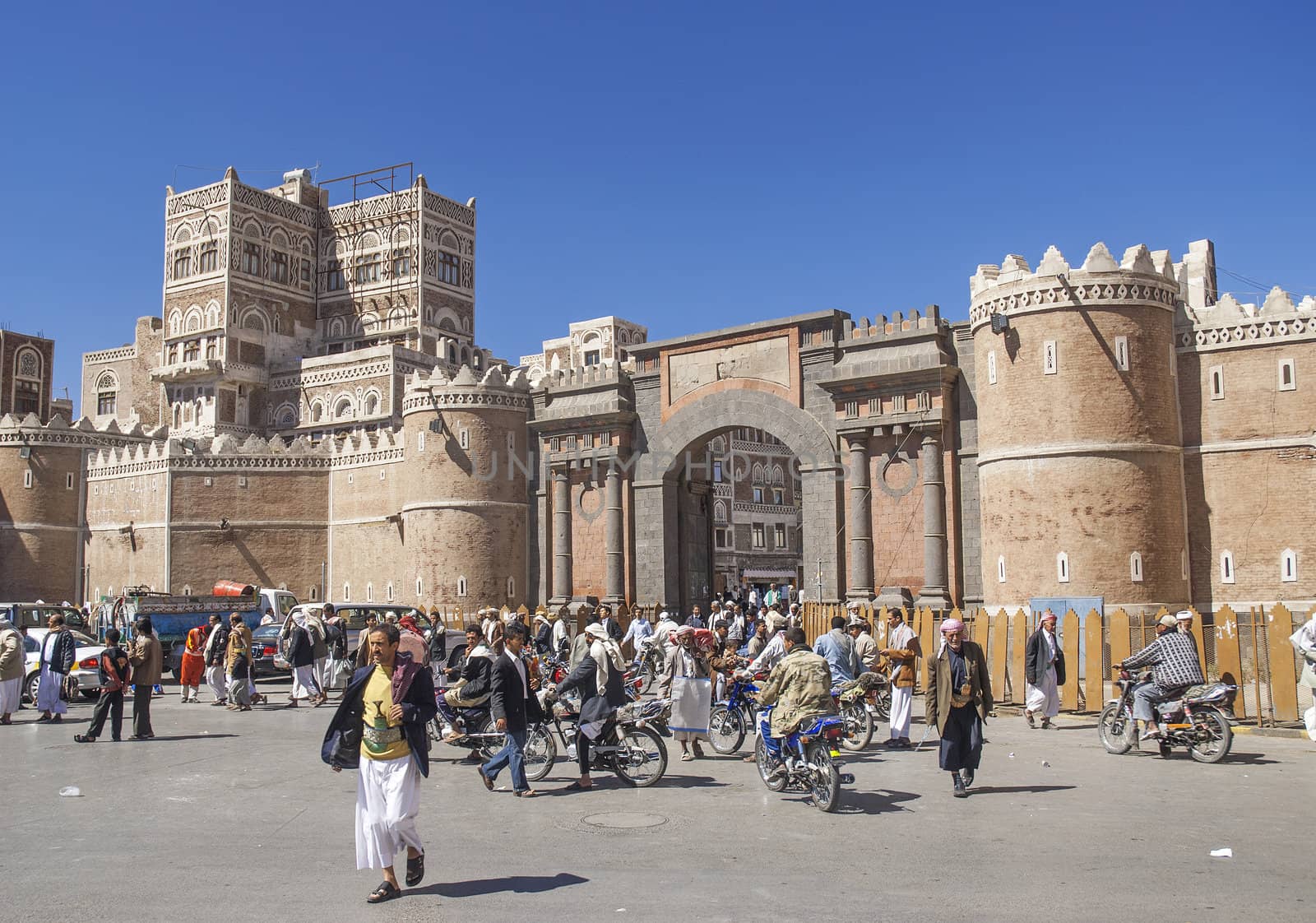 bab al yemen gate in sanaa city yemen