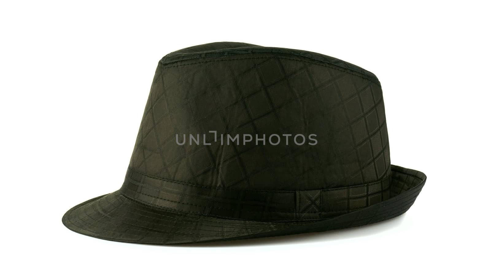 Black hat on white background , laterally,isolated