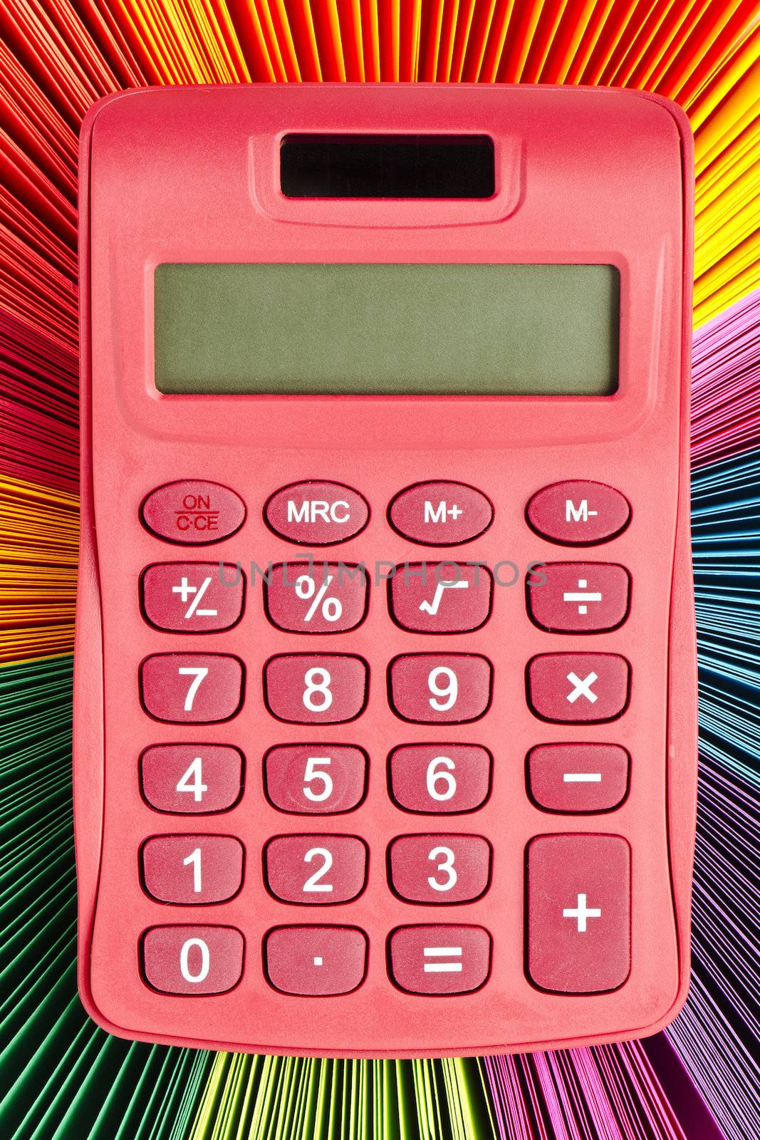 close up shot of a calculator and color palette by kozzi