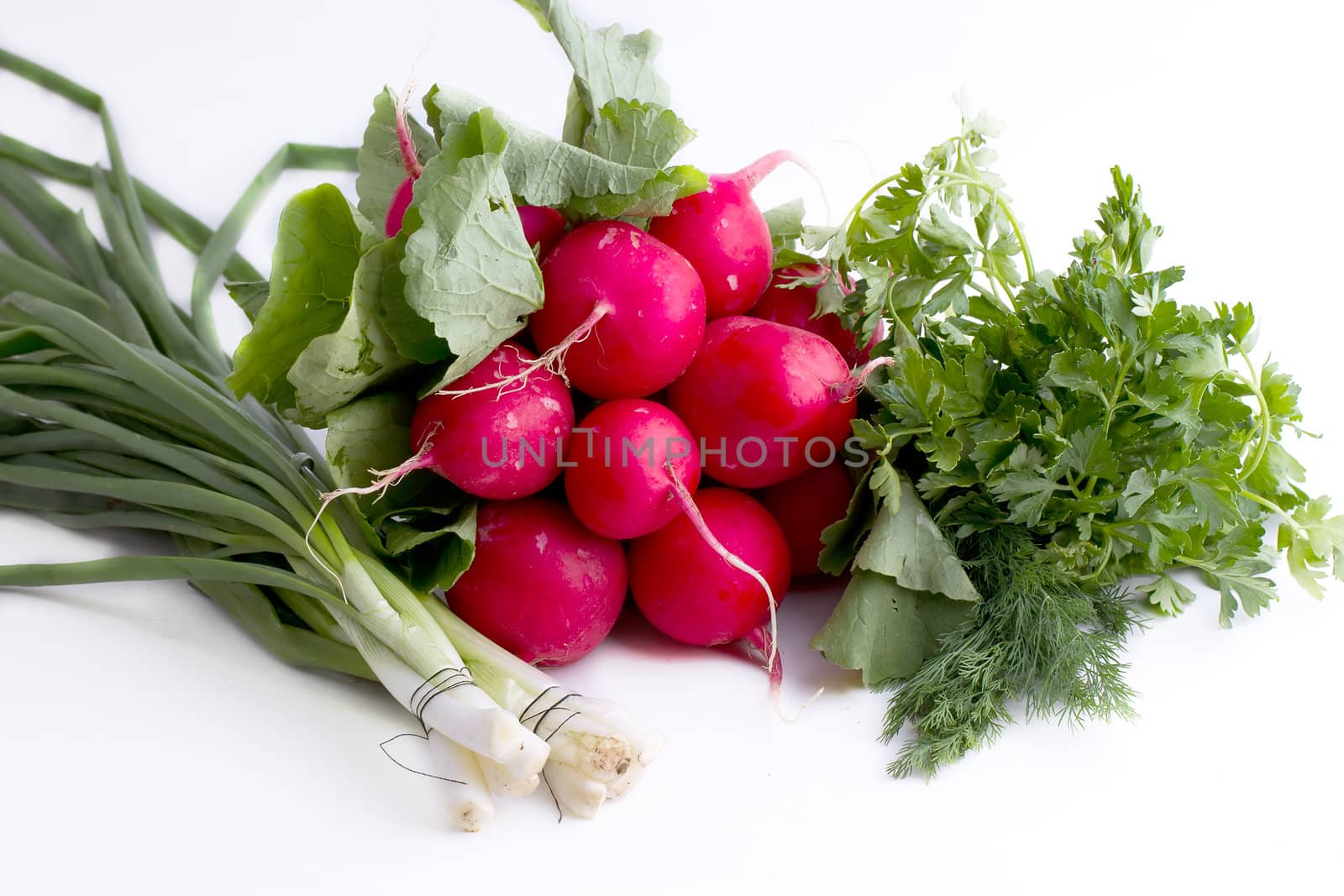 Fresh spinach , cucumbers and tomatoes isolated