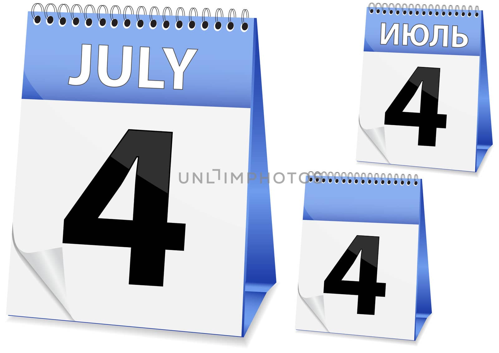 icon calendar for July 4 by rodakm