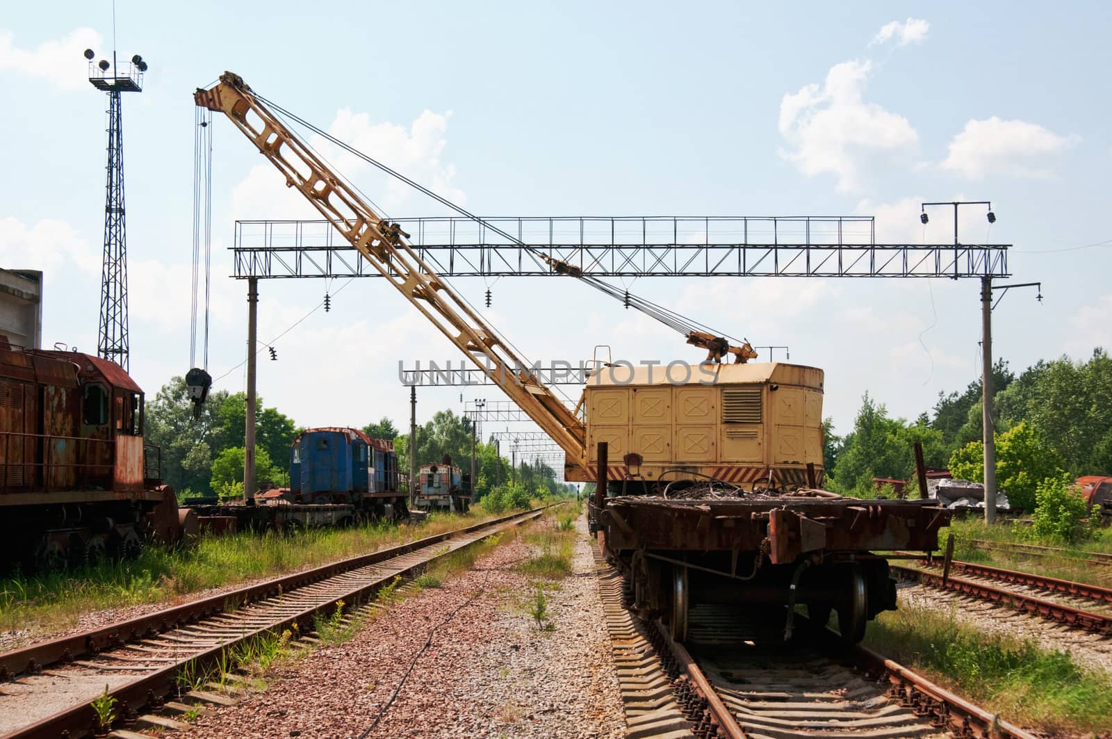 A Rail Track Mounted Crane. by iryna_rasko