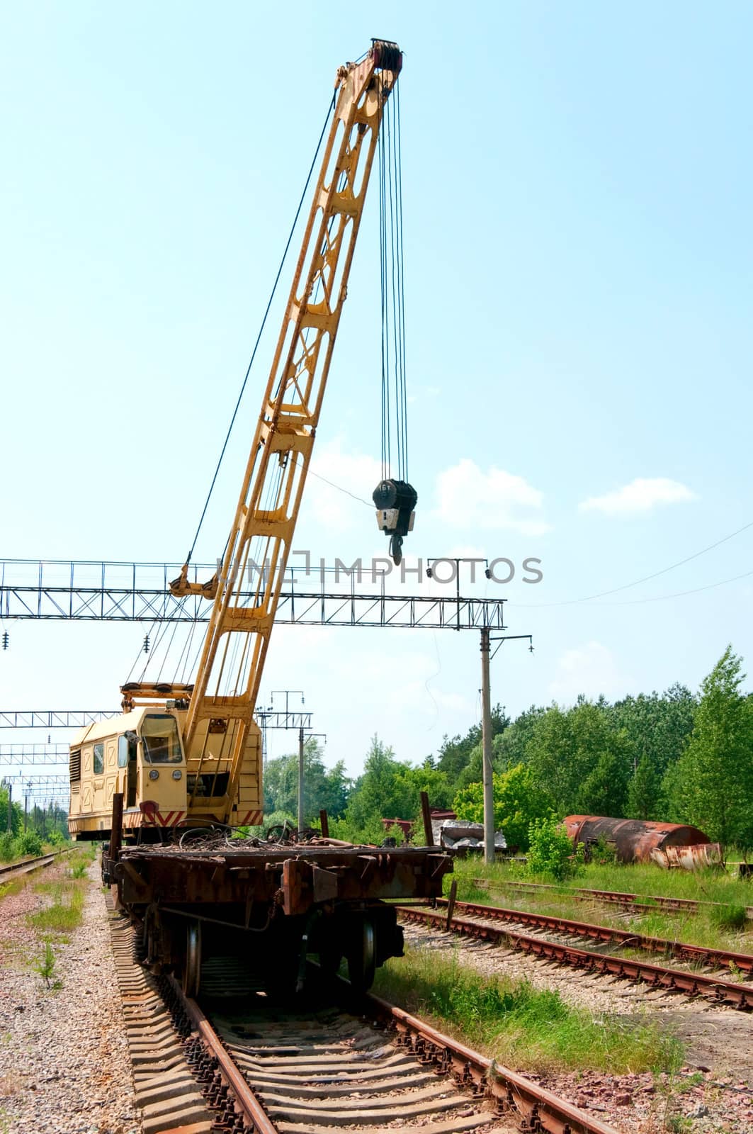 A Rail Track Mounted Crane. by iryna_rasko