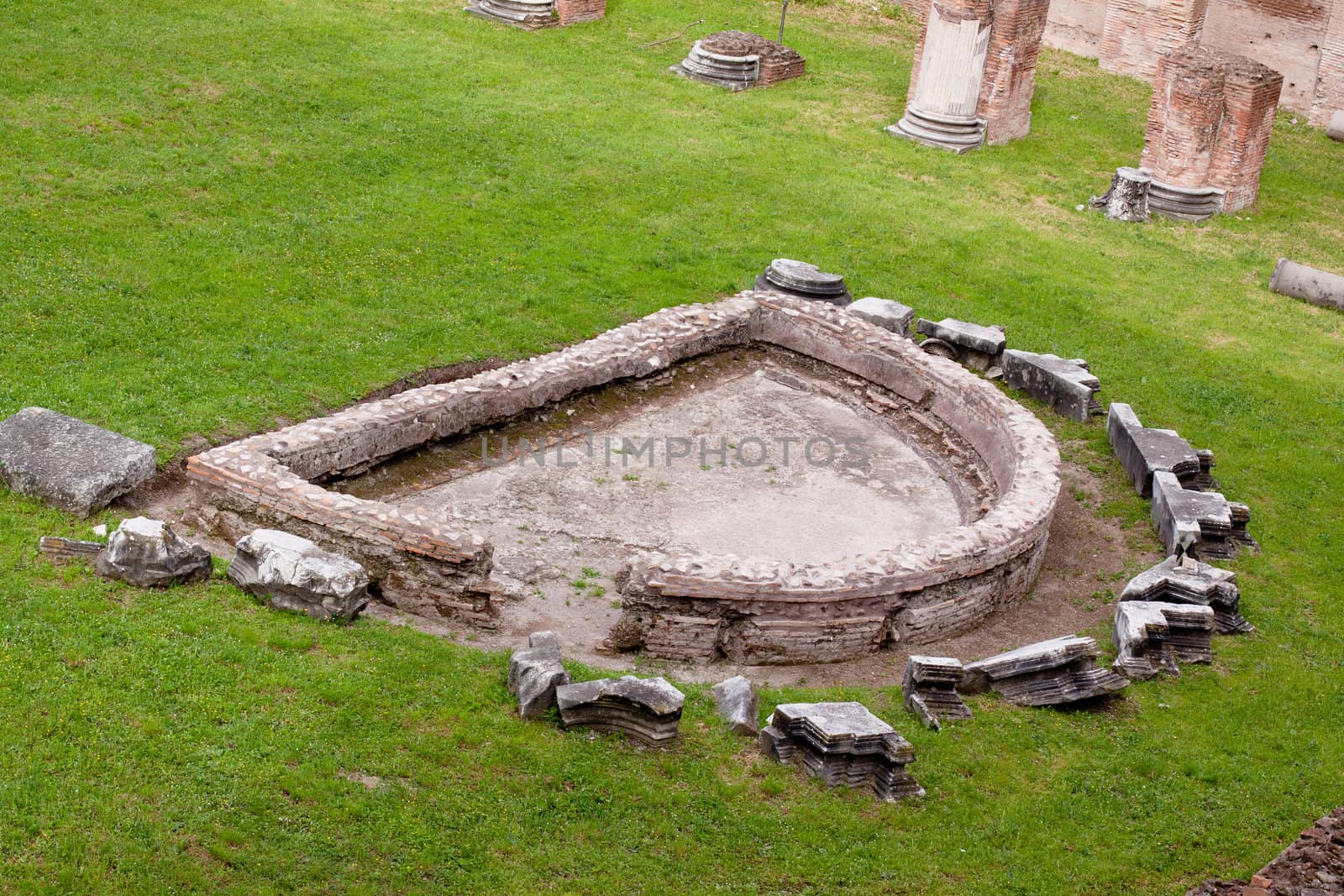 Old roman ruins in Roma
