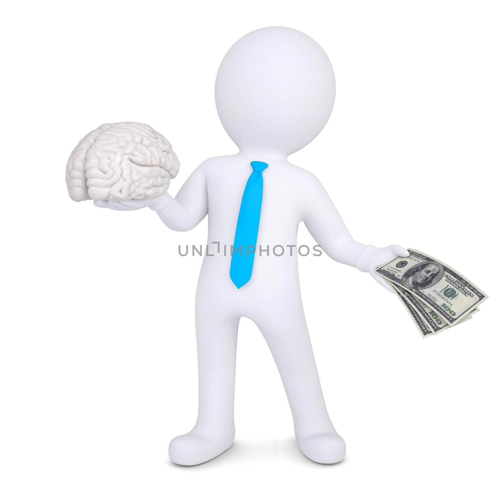 3d man changes the brain for money by cherezoff
