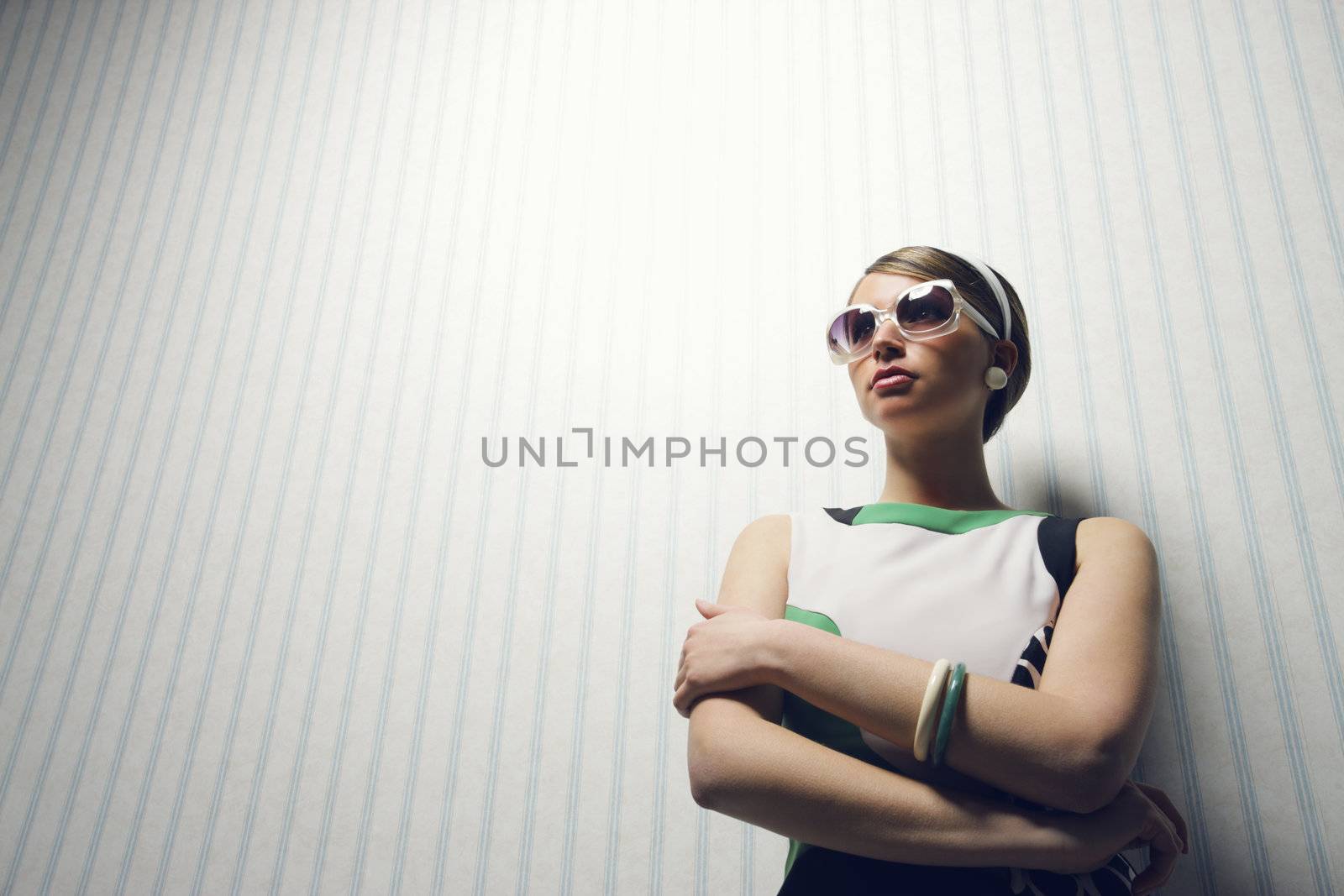 Fashion model with sunglasses by stokkete