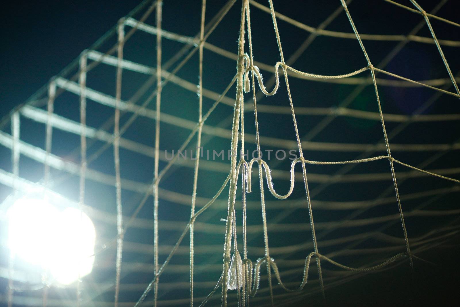 football goal net close up by Lcrespi