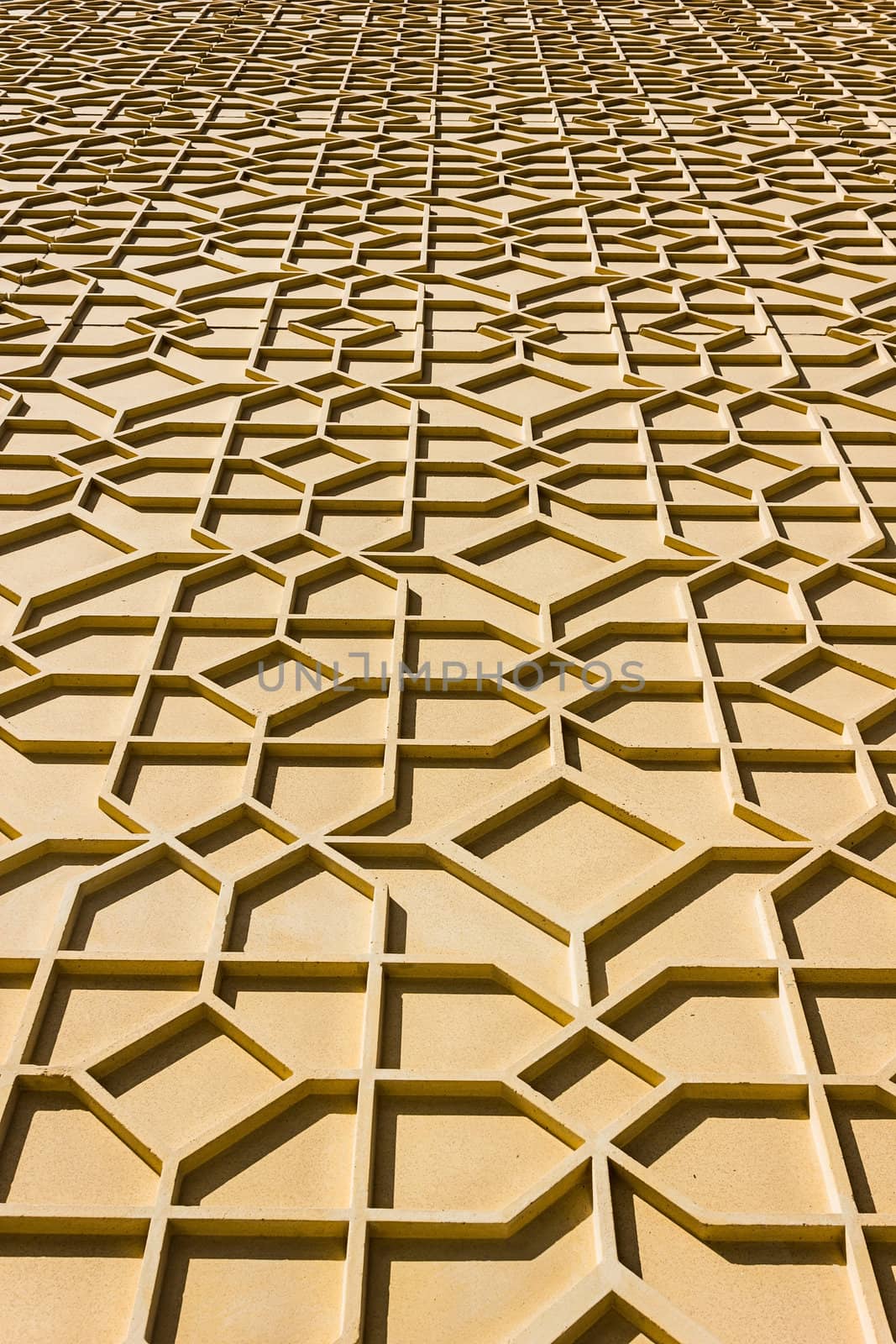 Oriental decoration on the walls of houses in Dubai in the UAE