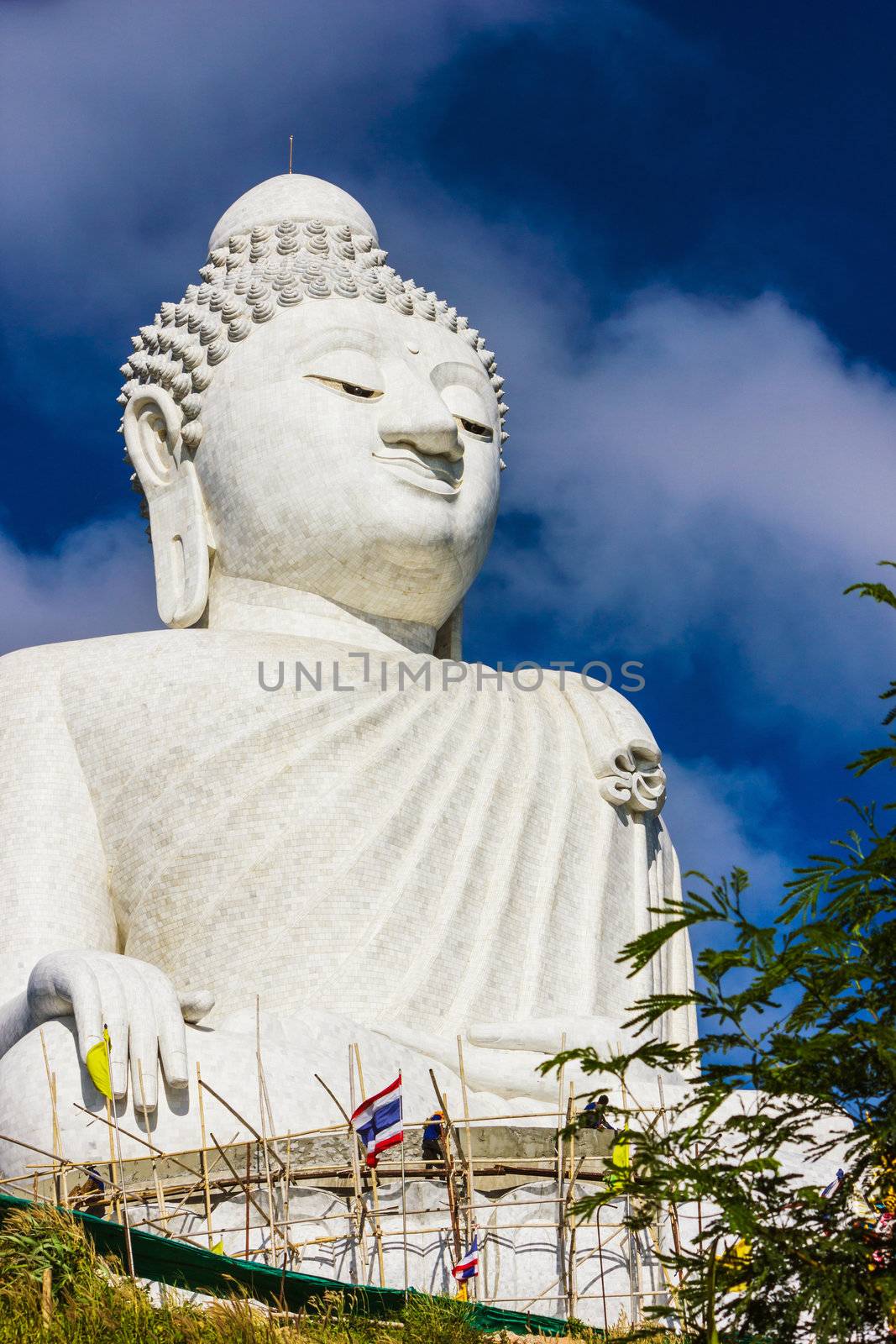 Big Buddha monument on the island of Phuket in Thailand