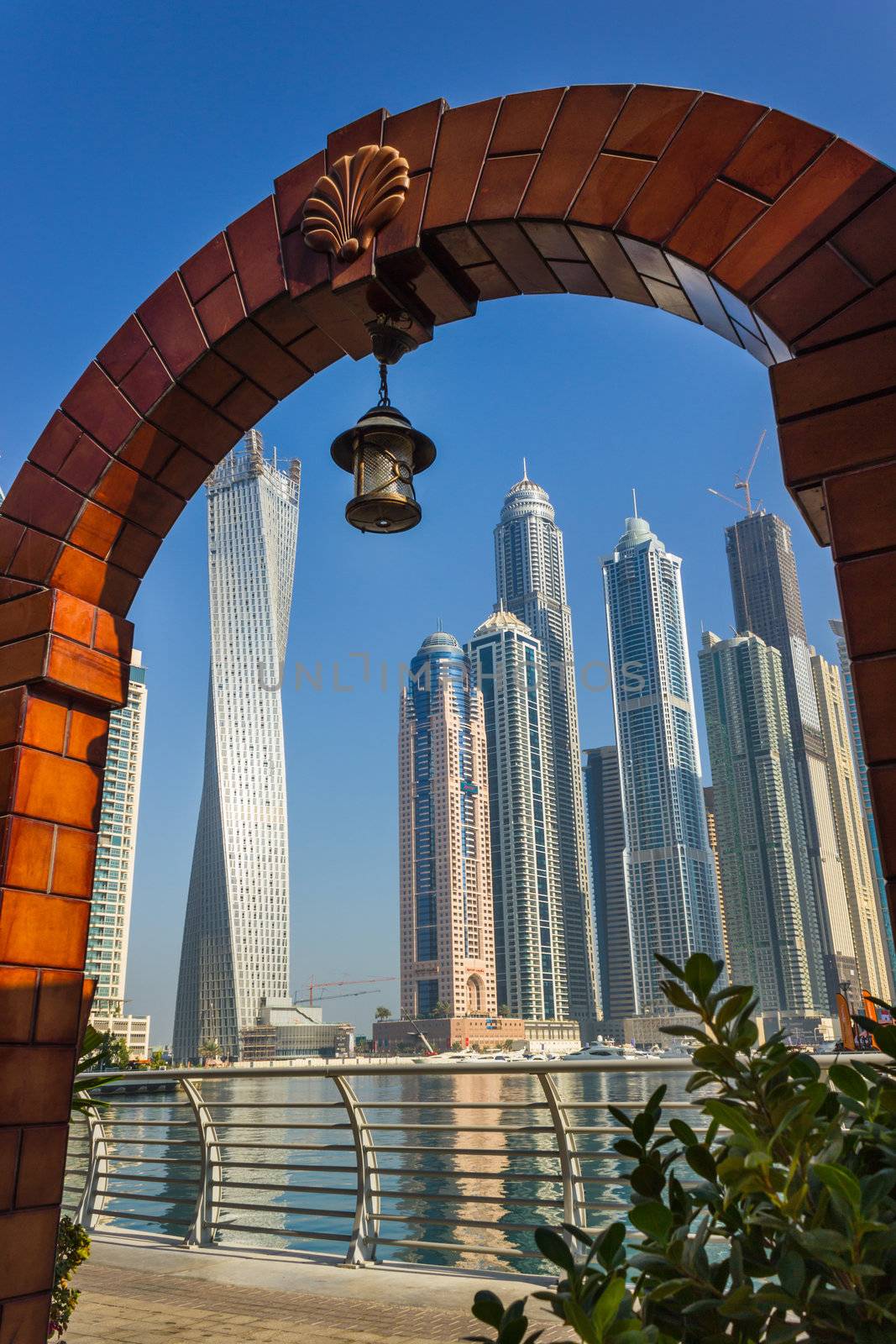  High rise buildings and streets in Dubai, UAE by oleg_zhukov