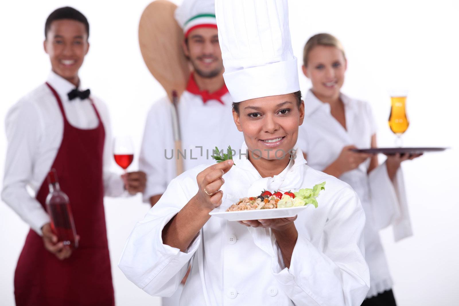 staff of food and catering sector