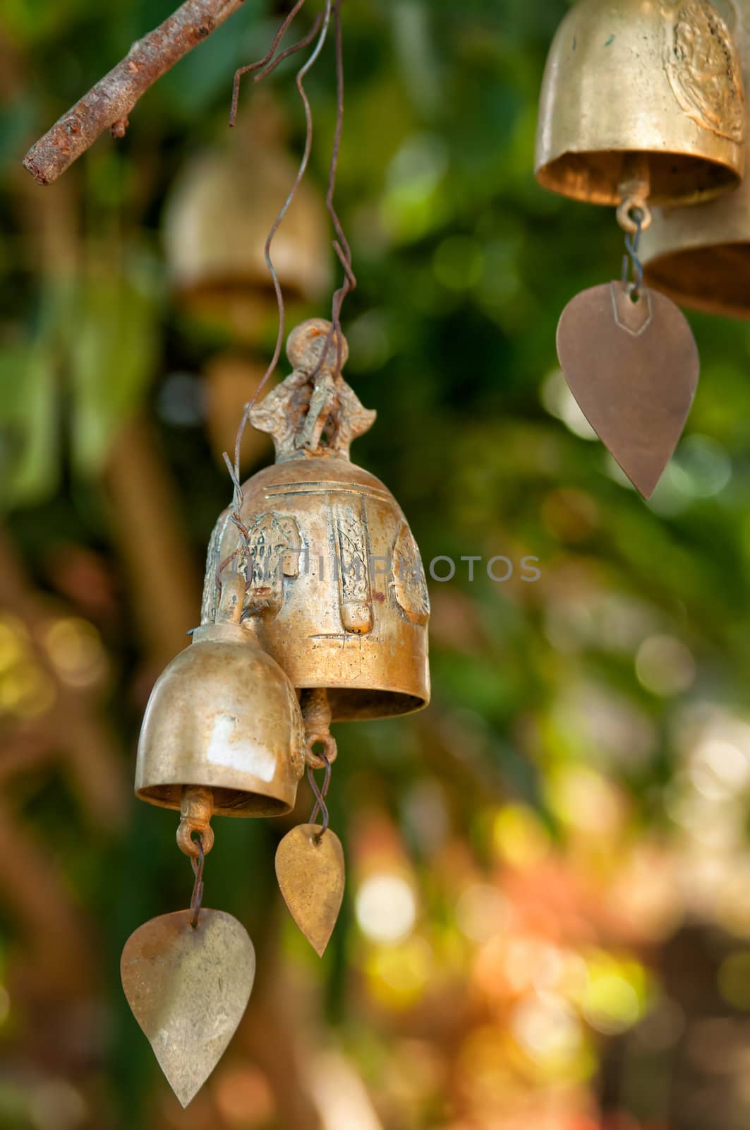 Buddhist wishing bells, Thailand by johnnychaos