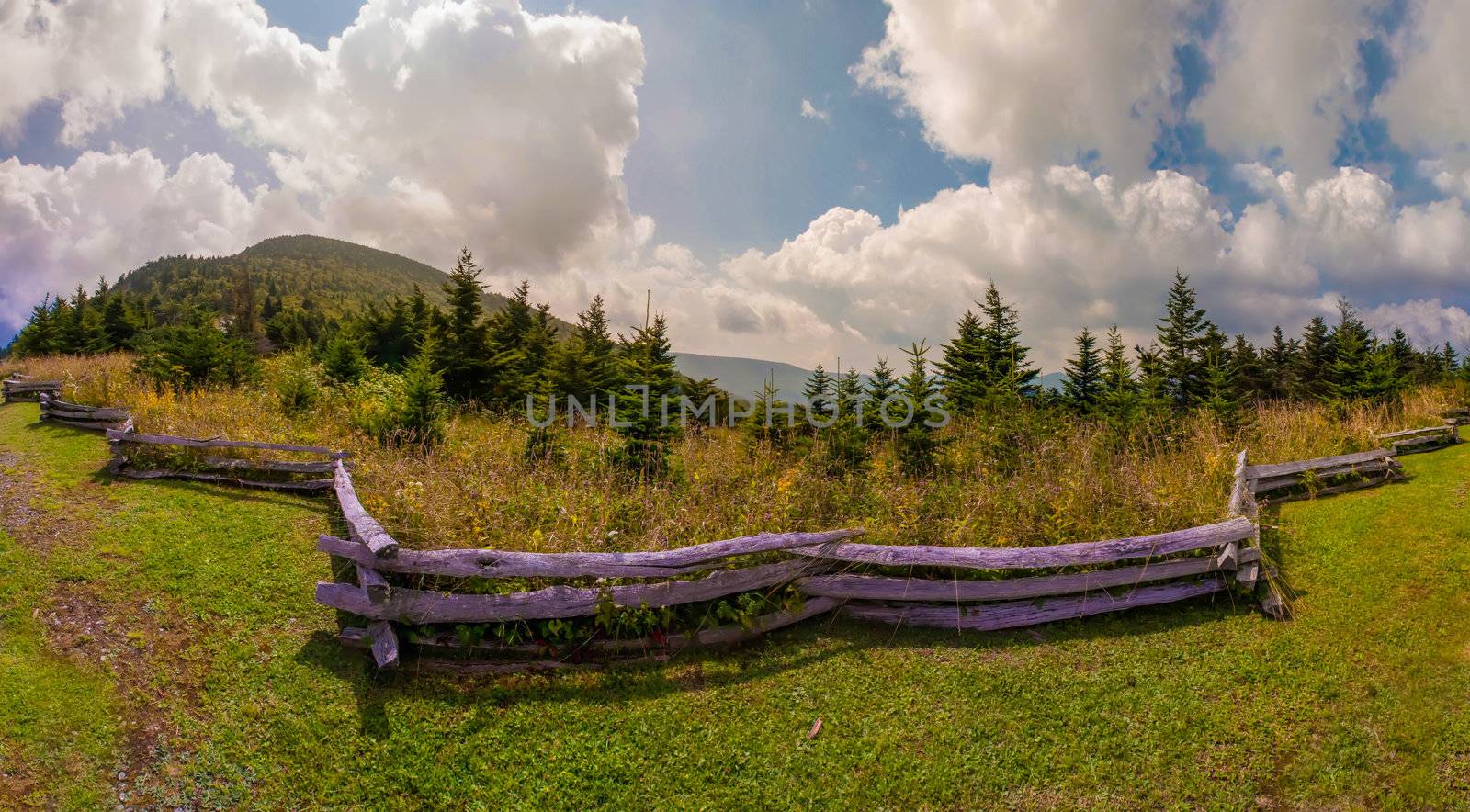 Mountain valley on sunny day. Great Smoky Mountains, North carol by digidreamgrafix