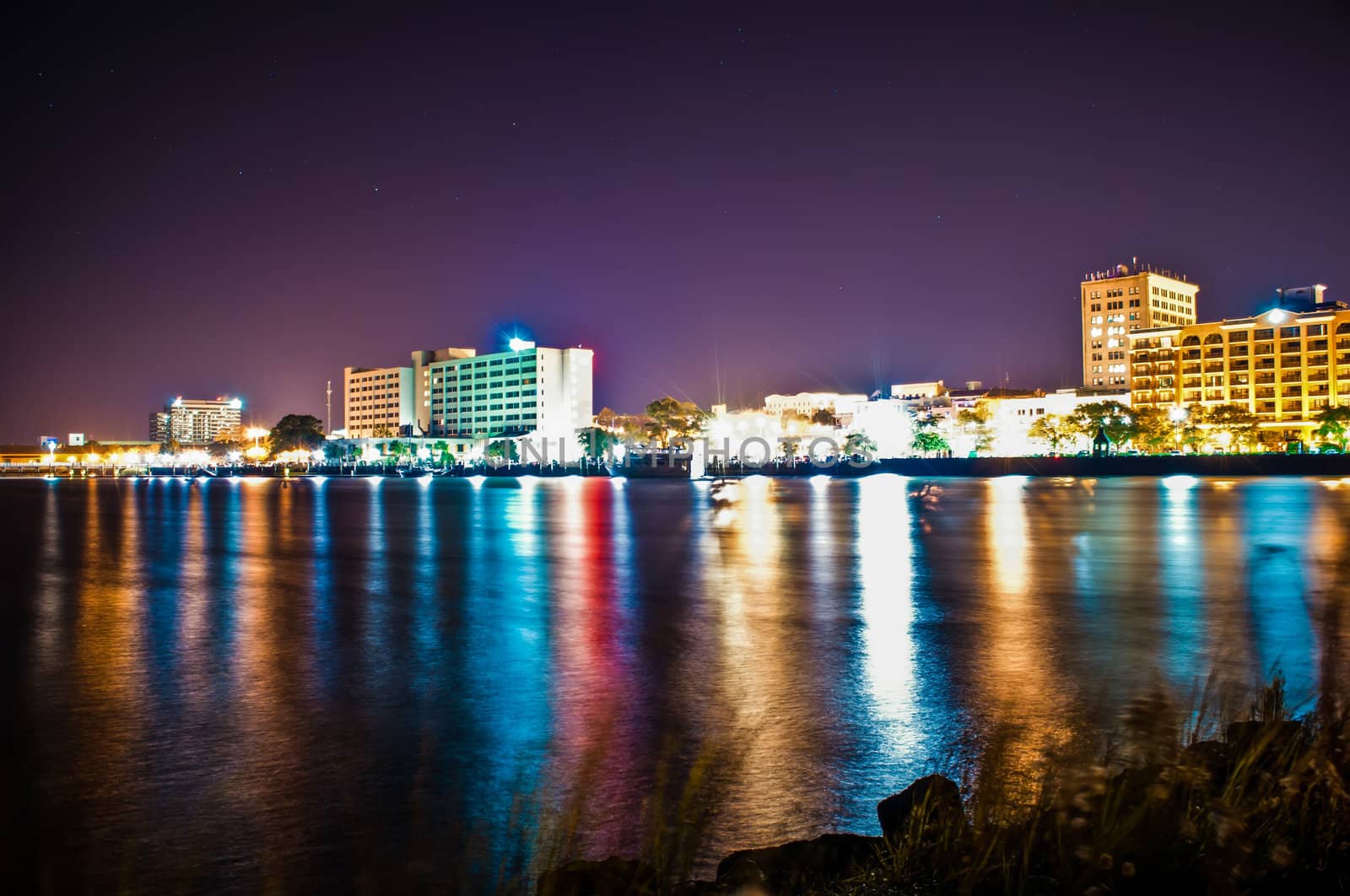 wilmington Waterfront at night