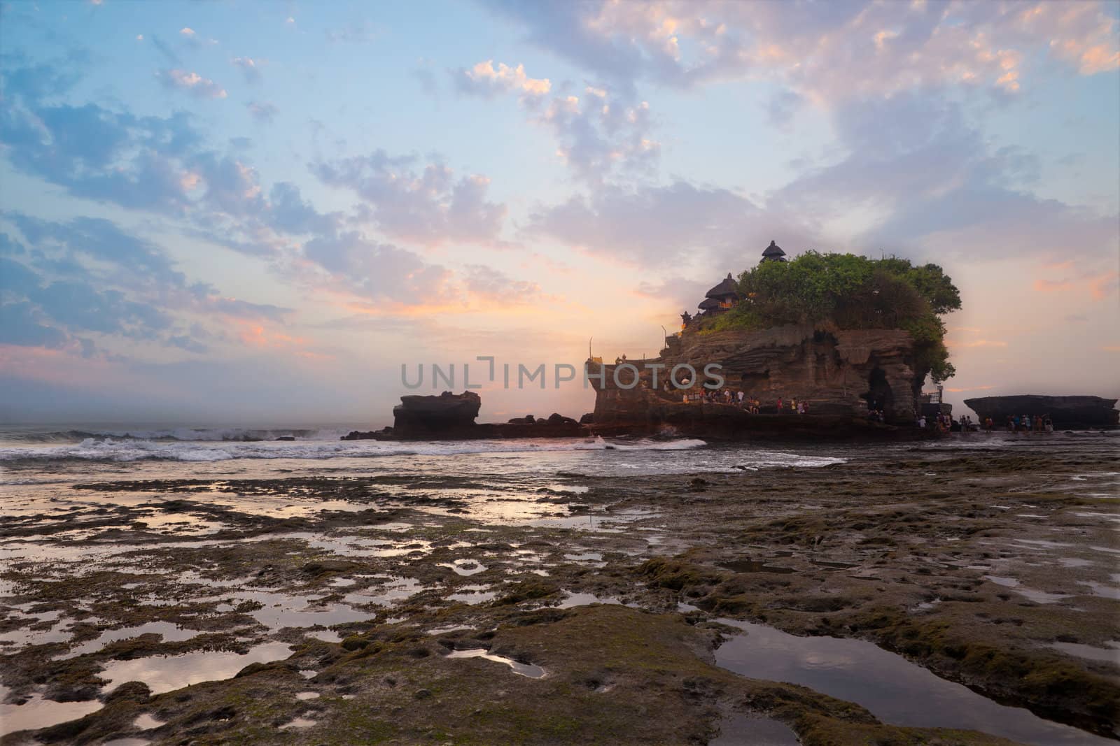 Tanah Lot Temple on Sunset in Bali Island Indonesia