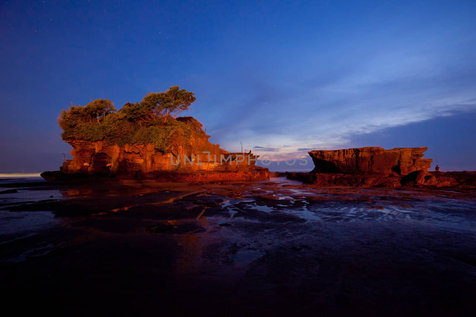 Tanah Lot Temple on Sunset in Bali Island Indonesia