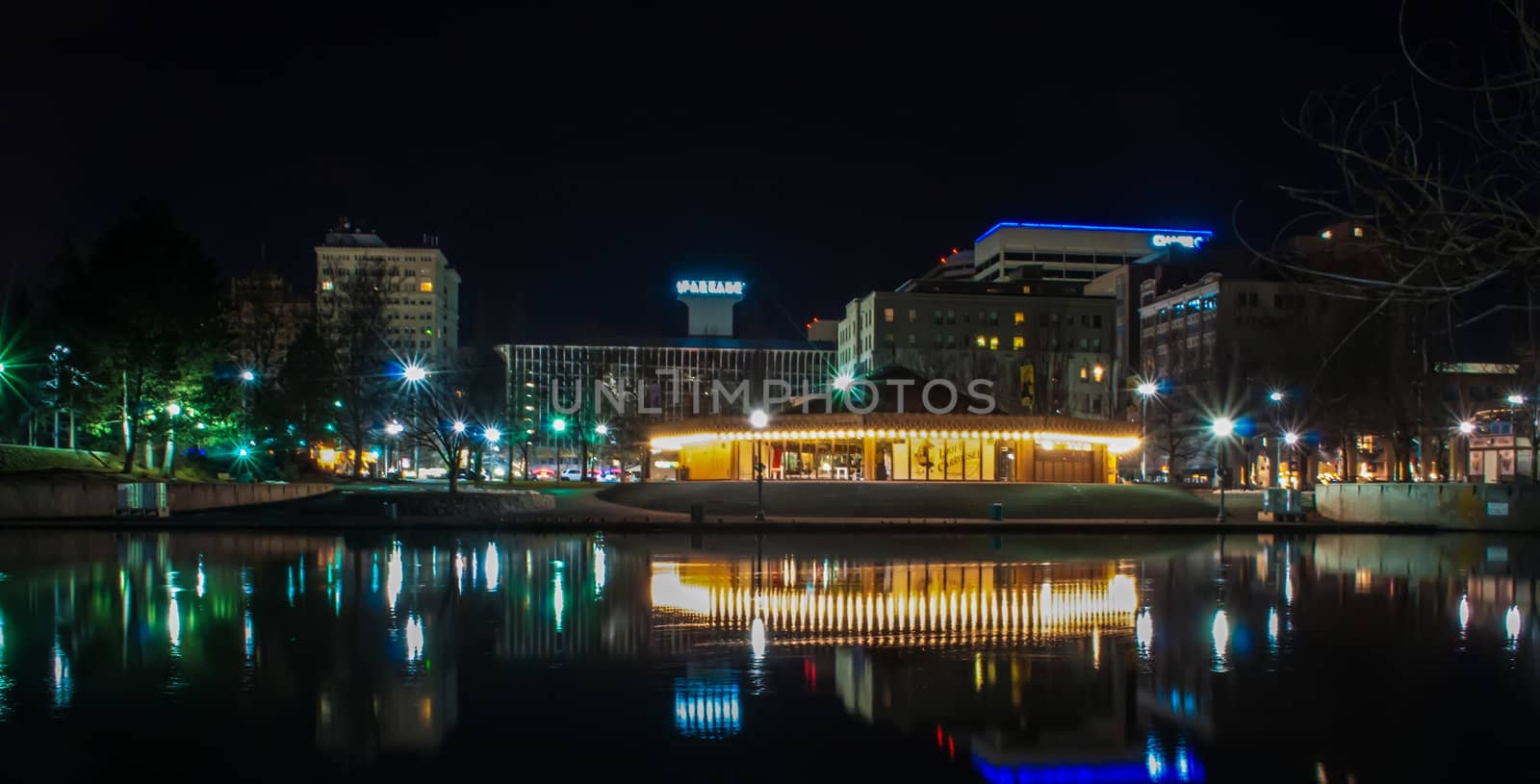 Spokane WA, USA - March 5, 2011 -  downtown streets and architecture