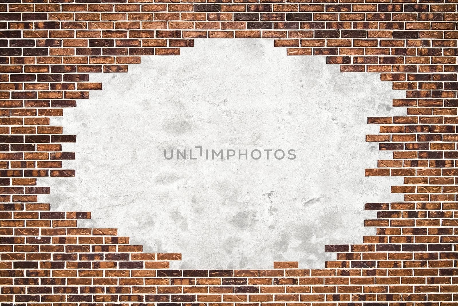 Brick wall (frame) and cement background