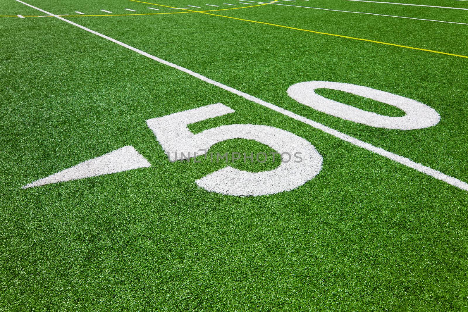fifty yard line - football field
 by aetb