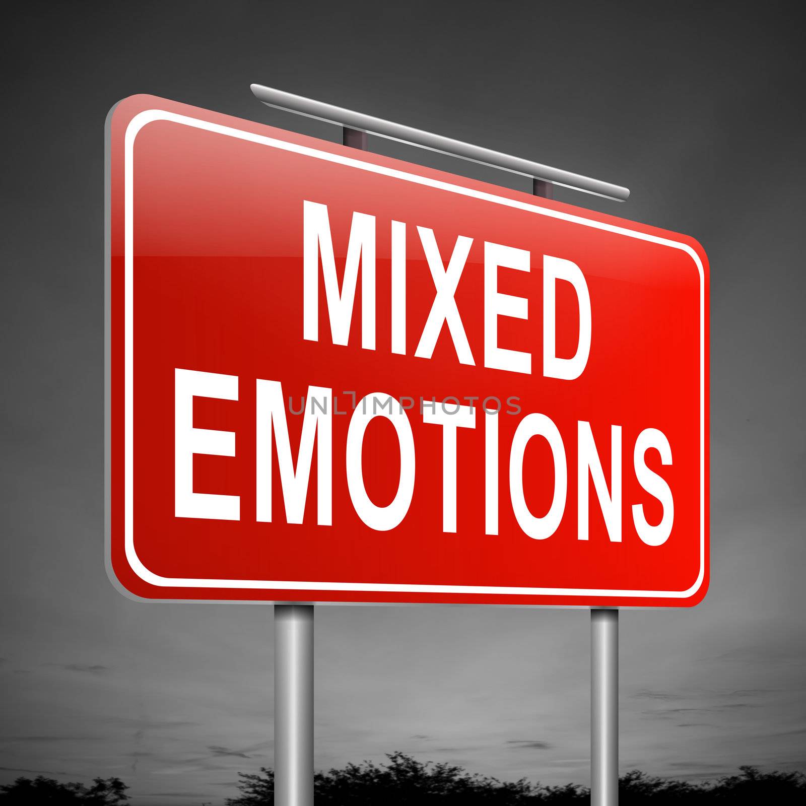 Mixed emotions concept. by 72soul