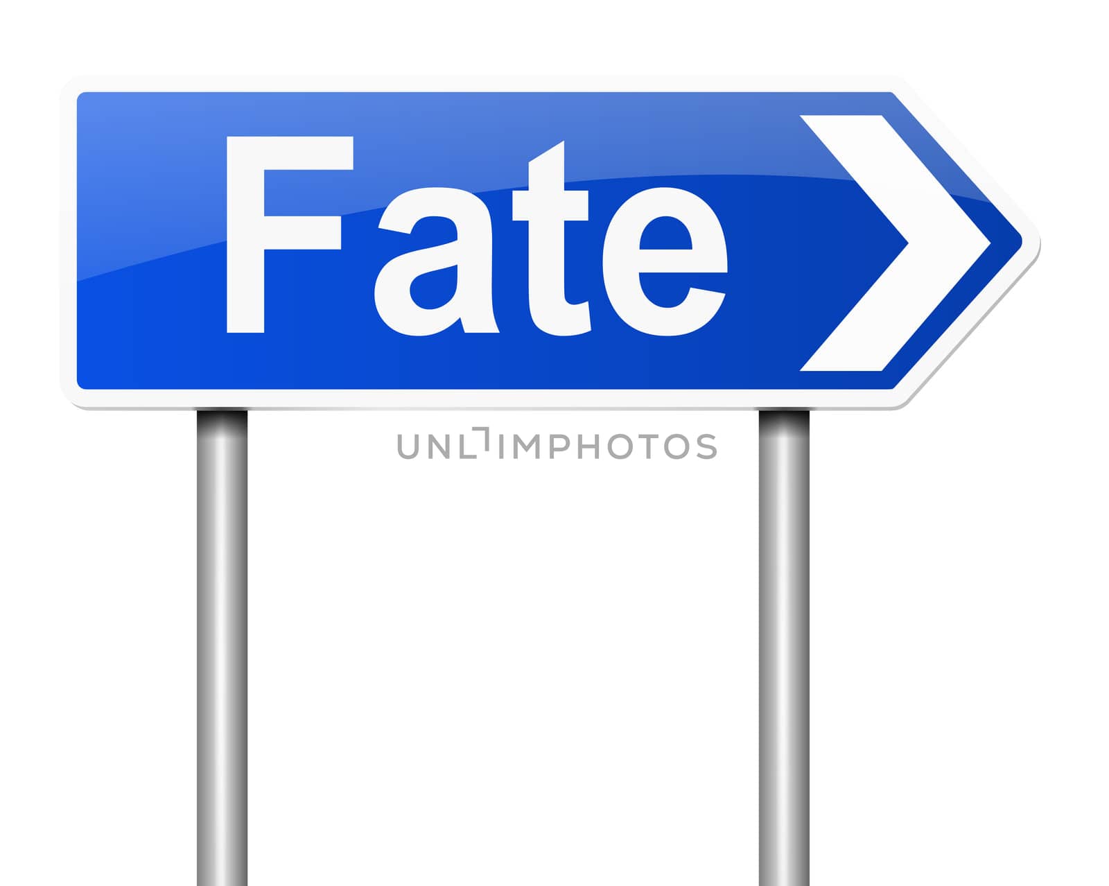 Illustration depicting a sign with a fate concept.