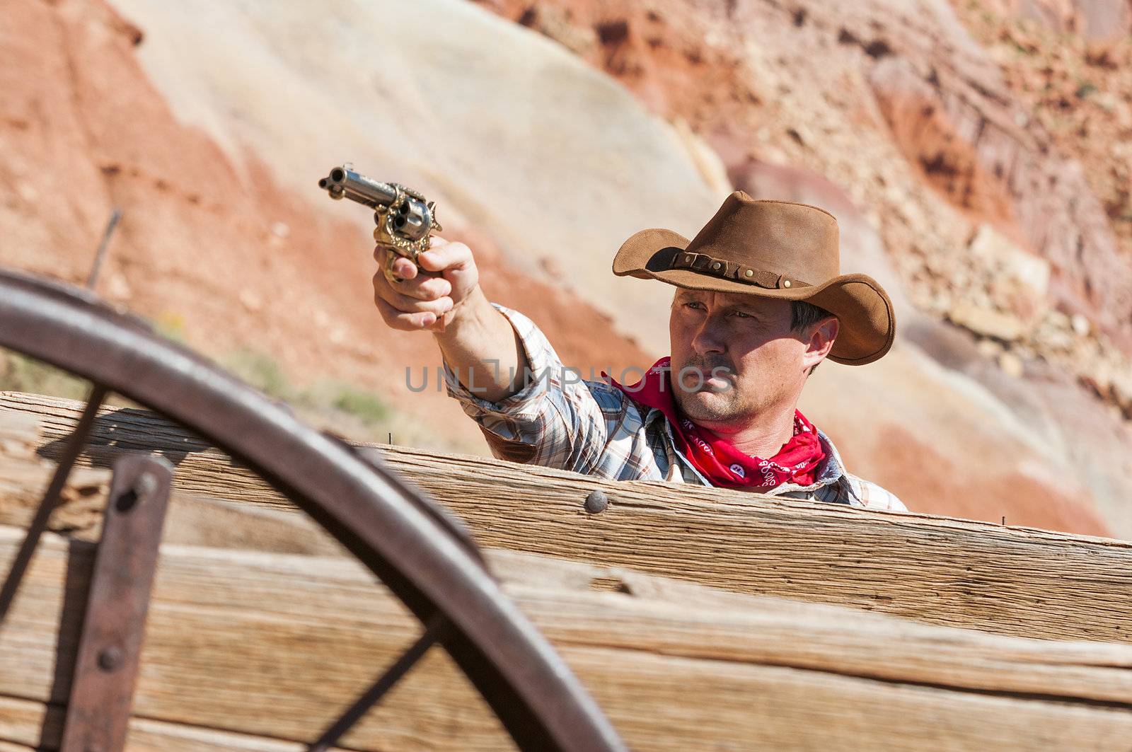 SOUTH WEST - A cowboy takes time to rest and reflect. 