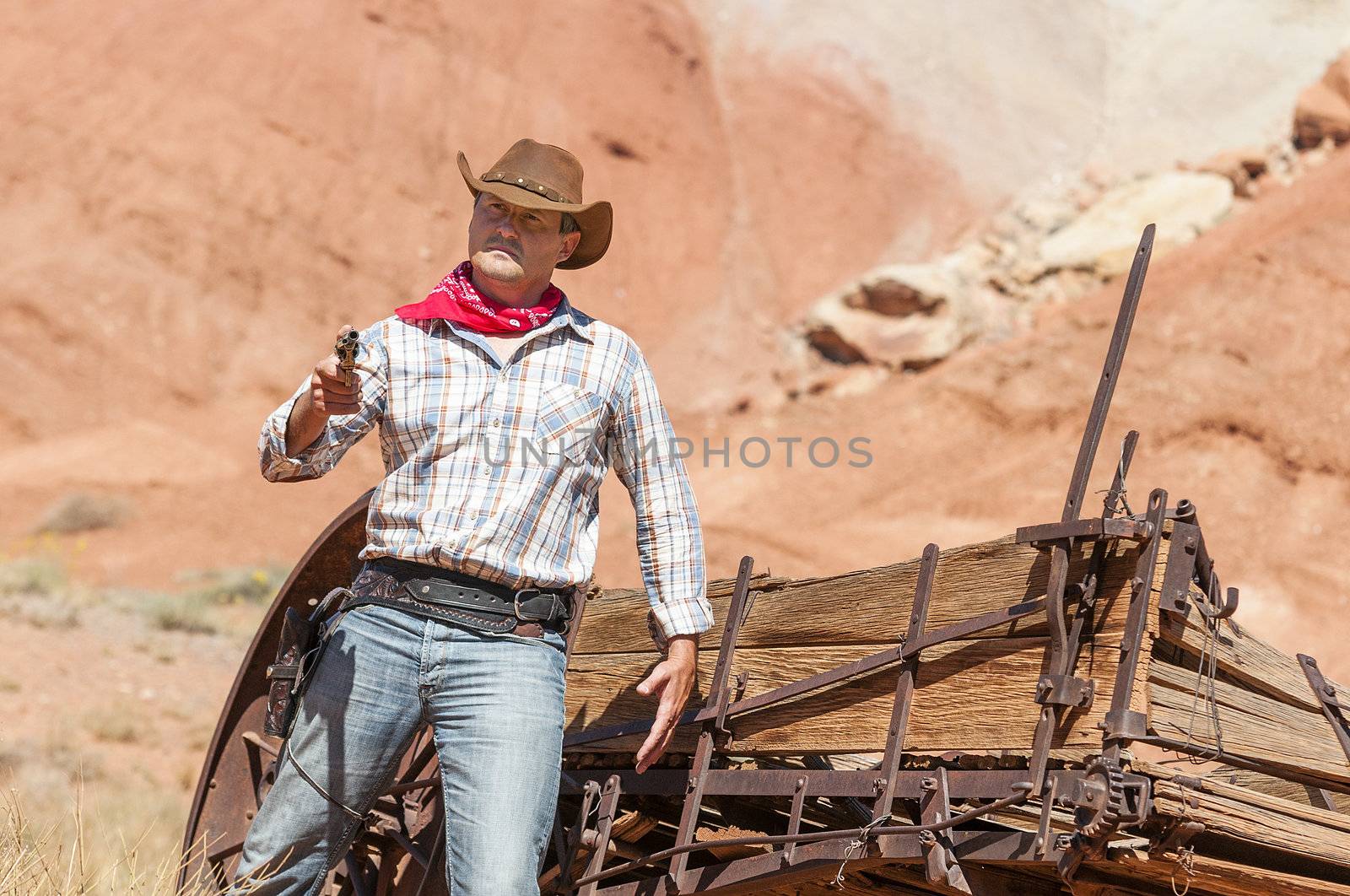 SOUTH WEST - A cowboy takes time to rest and reflect. 