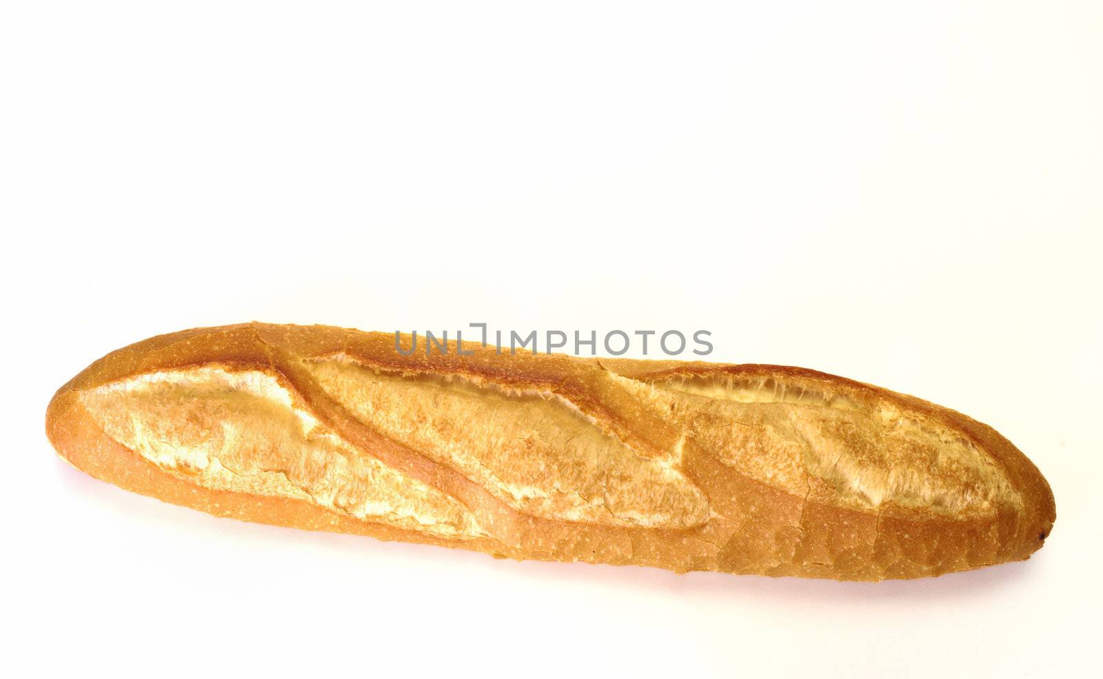 long loaf isolated on white background 

