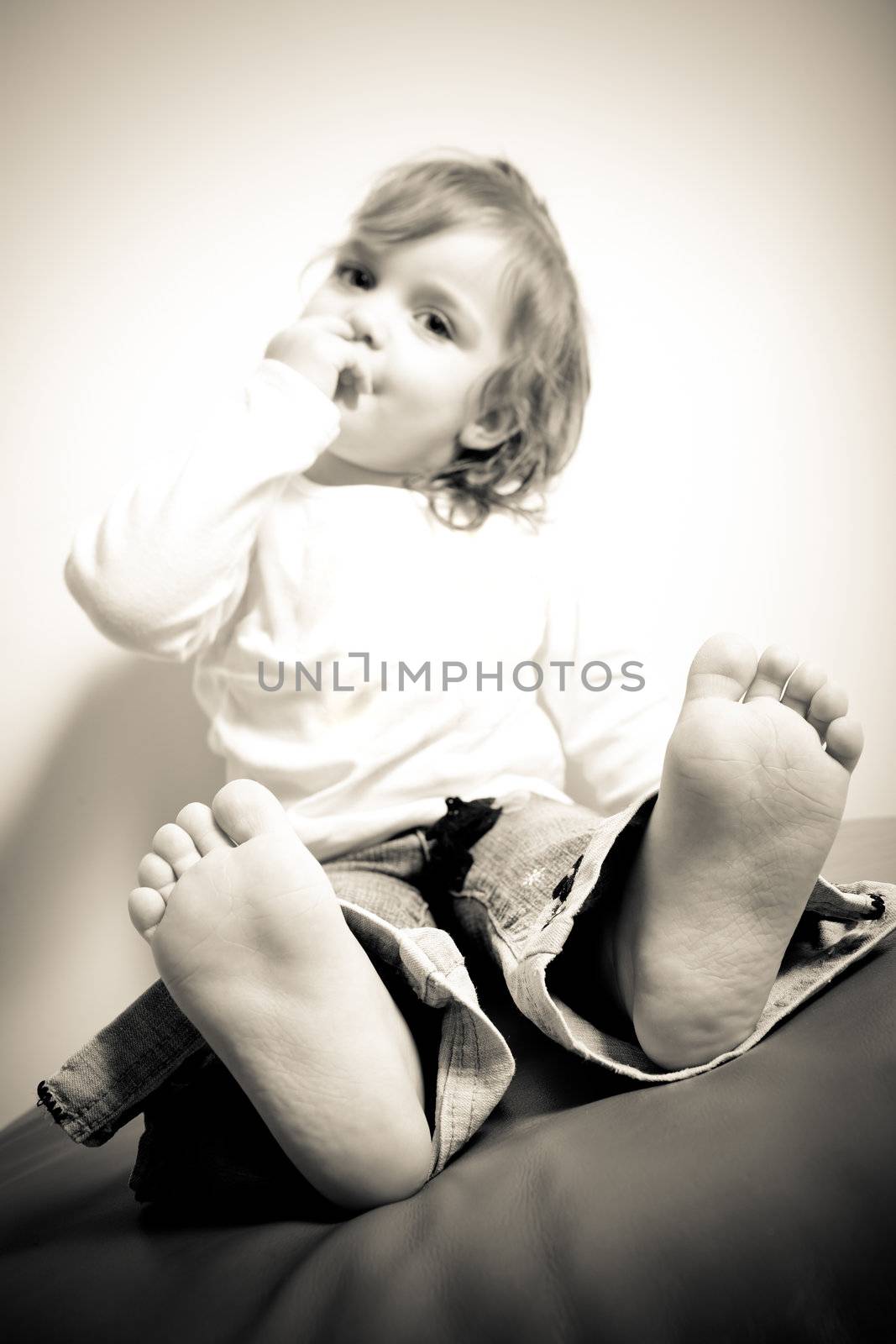 Toddler Feet Closeup by graficallyminded