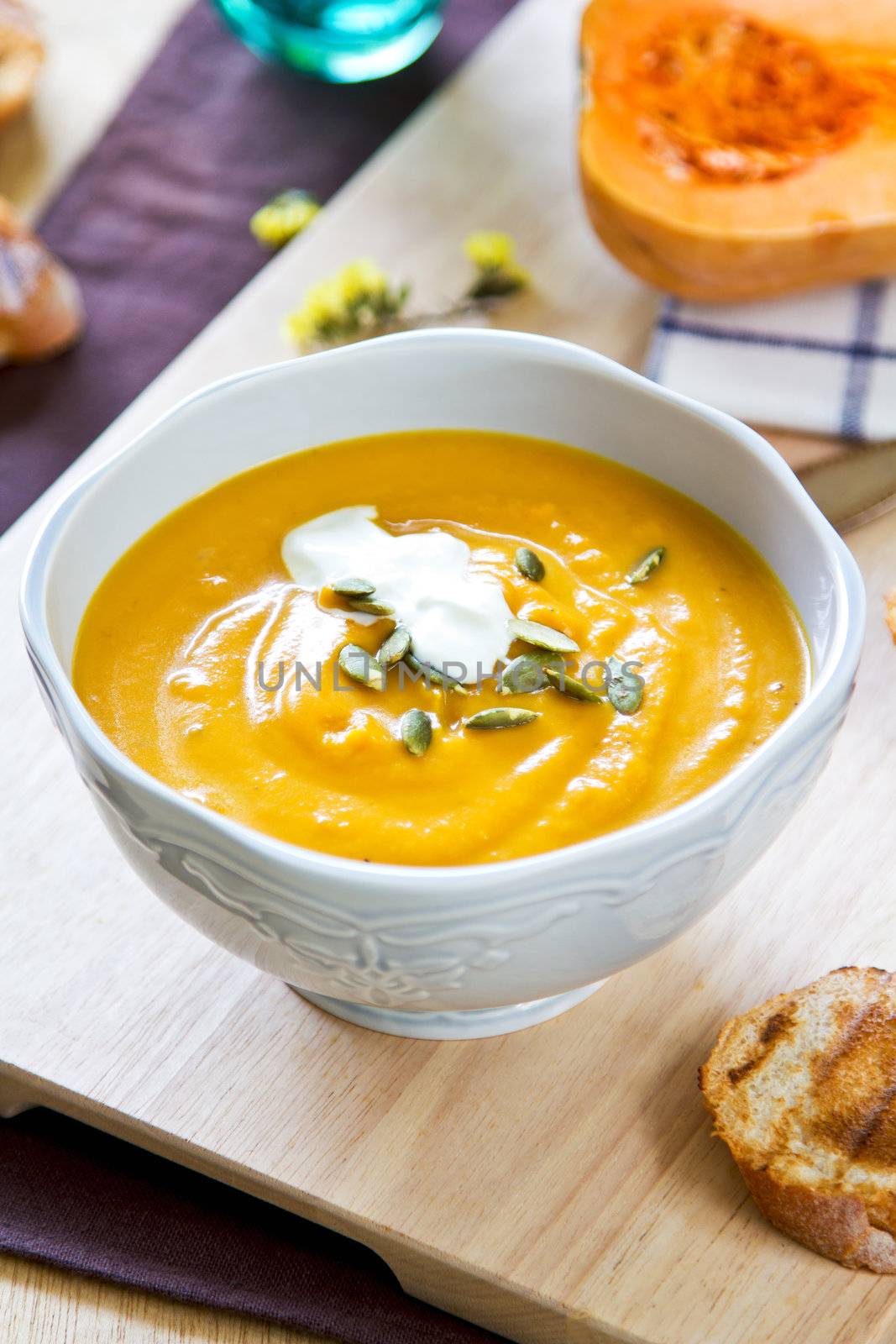 Butternut squash soup by vanillaechoes