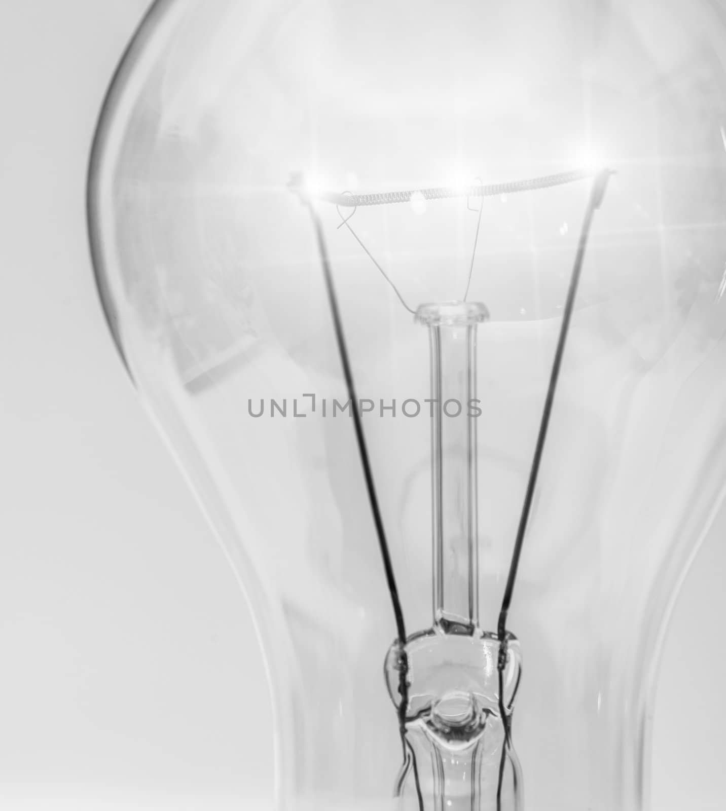 A light bulb close up