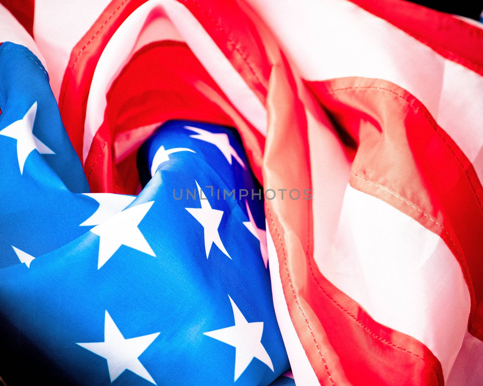 Flag of USA Close up