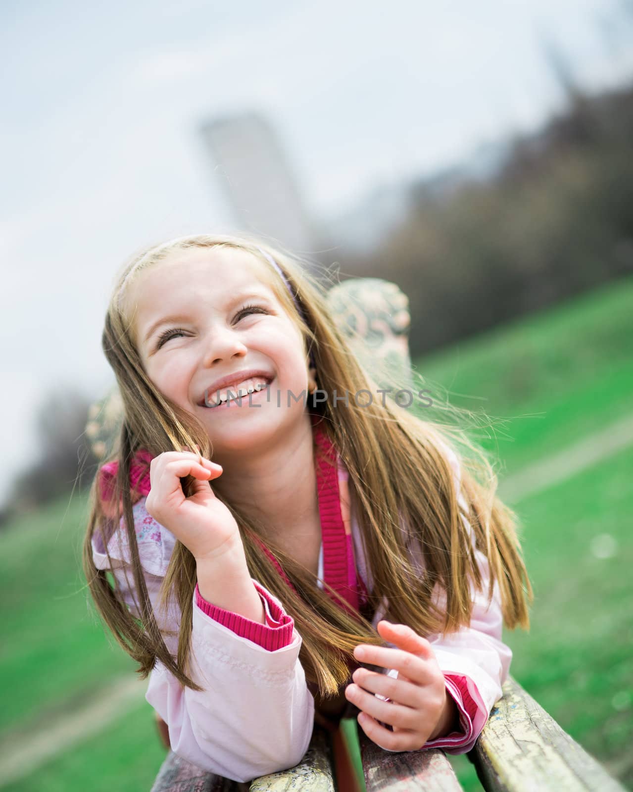 portrait of a happy liitle girl by GekaSkr