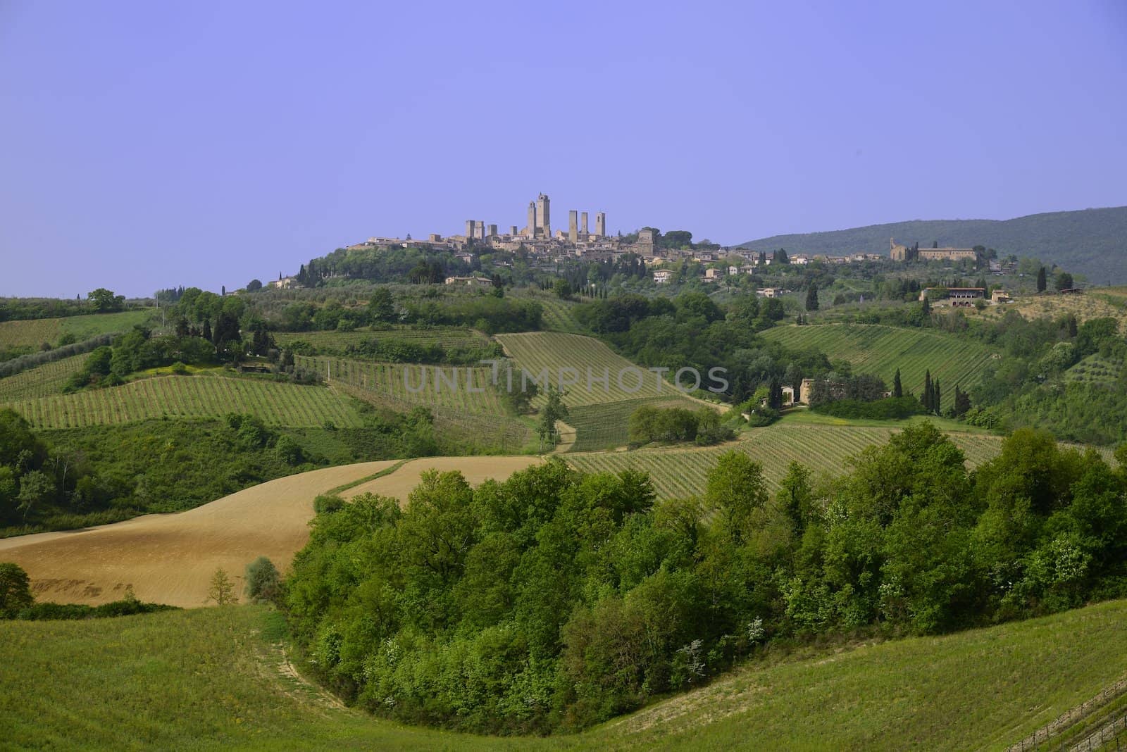 The beautiful village of San Gimignano in the hearth of Tuscany