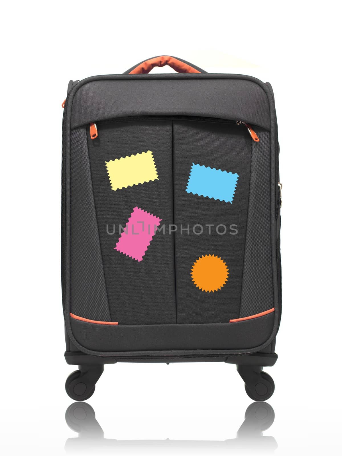 Luggage bags isolated against a white background