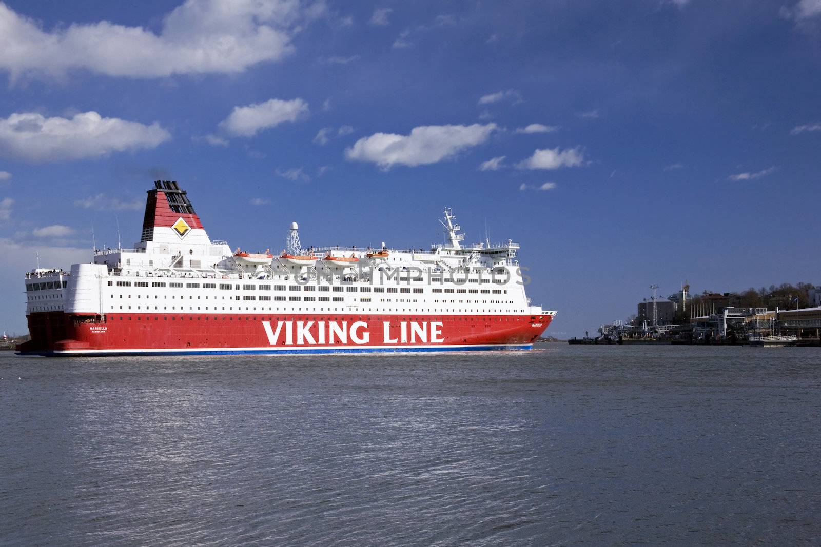 the Viking  Line ferry sails 
from port of Helsinki on April 20, 2013.






theVuking Line ferry sails&nbsp;
from port of Helsinki on April 20, 2013.






the Silja Line ferry sails 
from port of Helsinki on April 20, 2013.