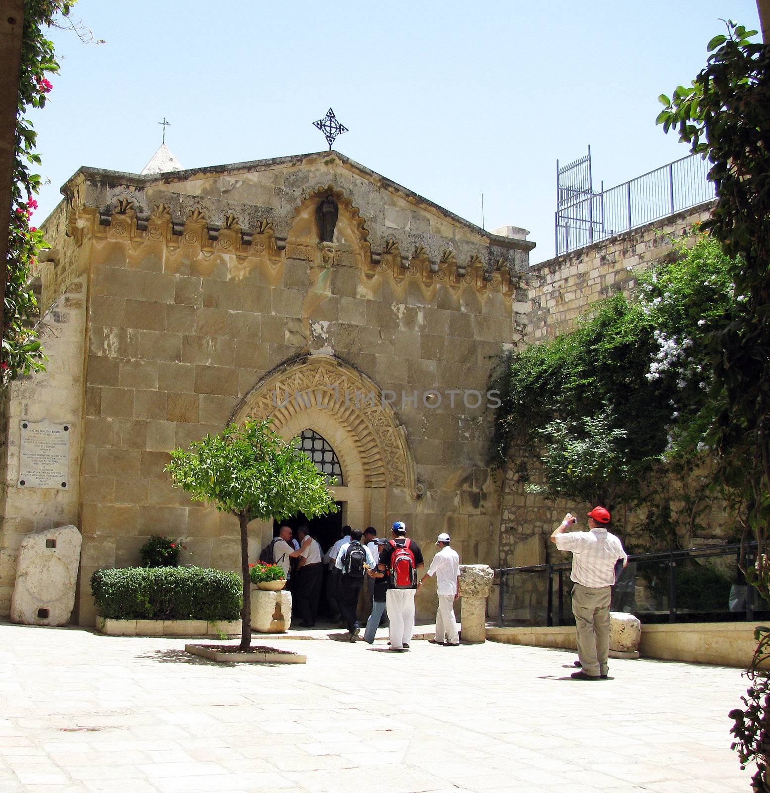 JERUSALEM, ISRAEL – JUNE  07: The first station stop Jesus Christ, who bore his cross to Golgotha on June 07, 2010 in Jerusalem, Israel