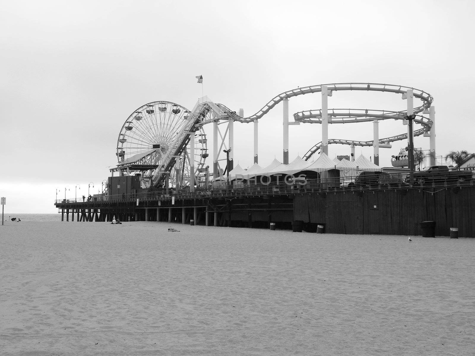 LOS ANGELES - SEPTEMBER 17: Santa Monica Pier in Los Angeles, CA by anderm
