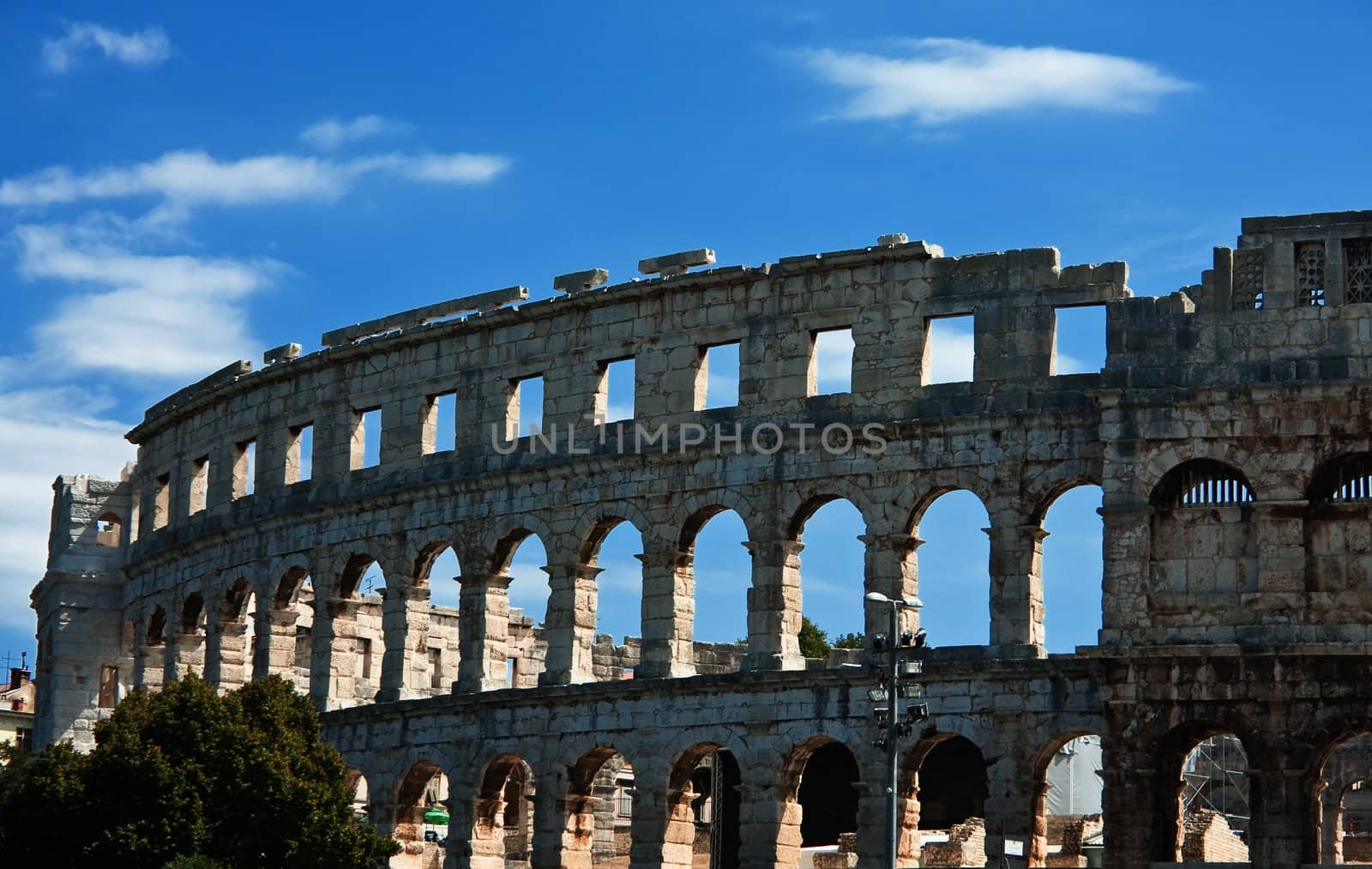 Roman amphitheater in Pula, Croatia