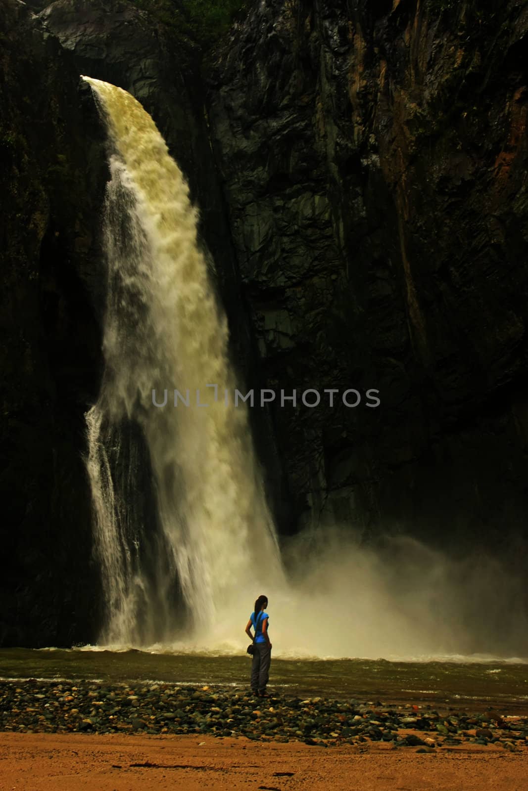 Salto Jimenoa Uno waterfall, Jarabacoa, Dominican Republic