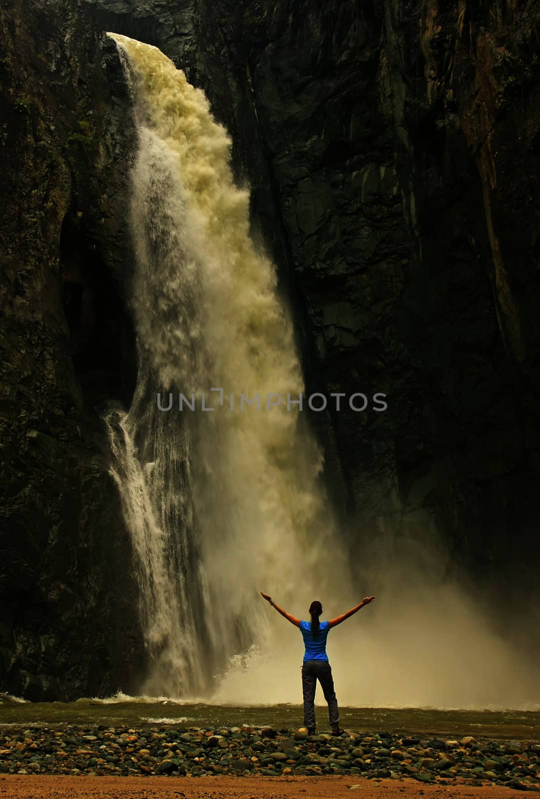 Salto Jimenoa Uno waterfall, Jarabacoa, Dominican Republic